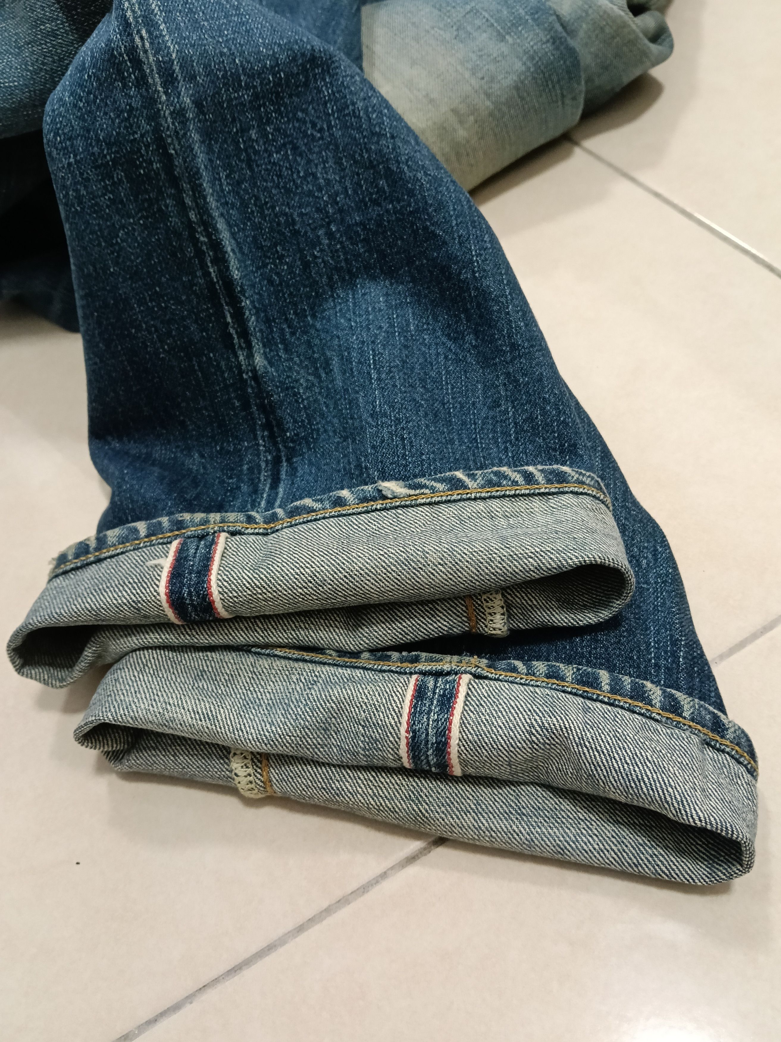 Blue Blue Japan 💥Flared Tabloid News Selvedge Japanese Denim💥💥 Size US 34 / EU 50 - 13 Thumbnail