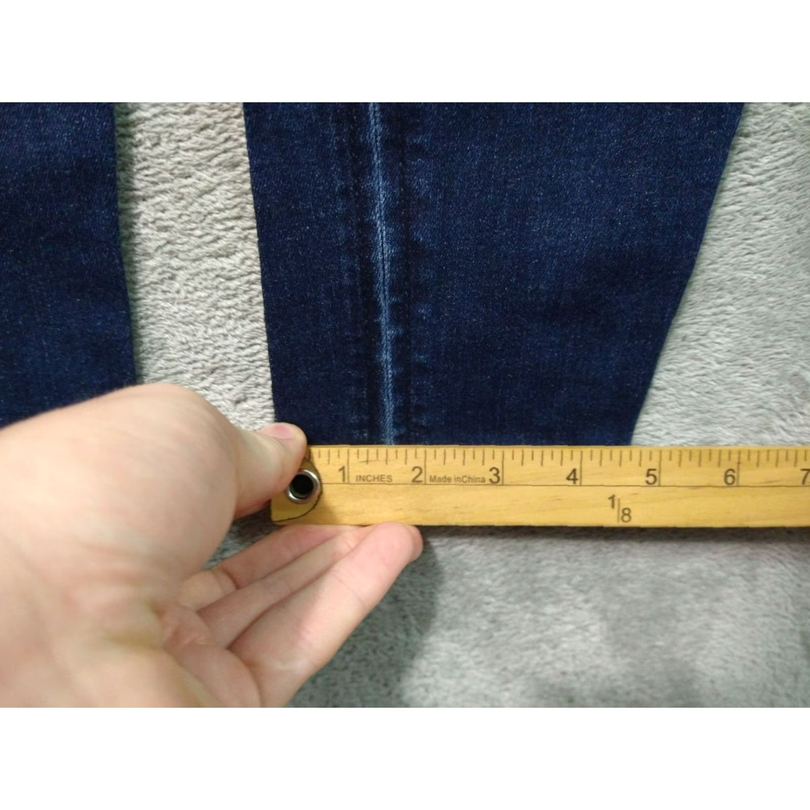 Vintage Abercrombie Jeans Womens 6 Blue Denim Skinny Distressed Ankle Zip Stretch Size 28" / US 6 / IT 42 - 6 Thumbnail