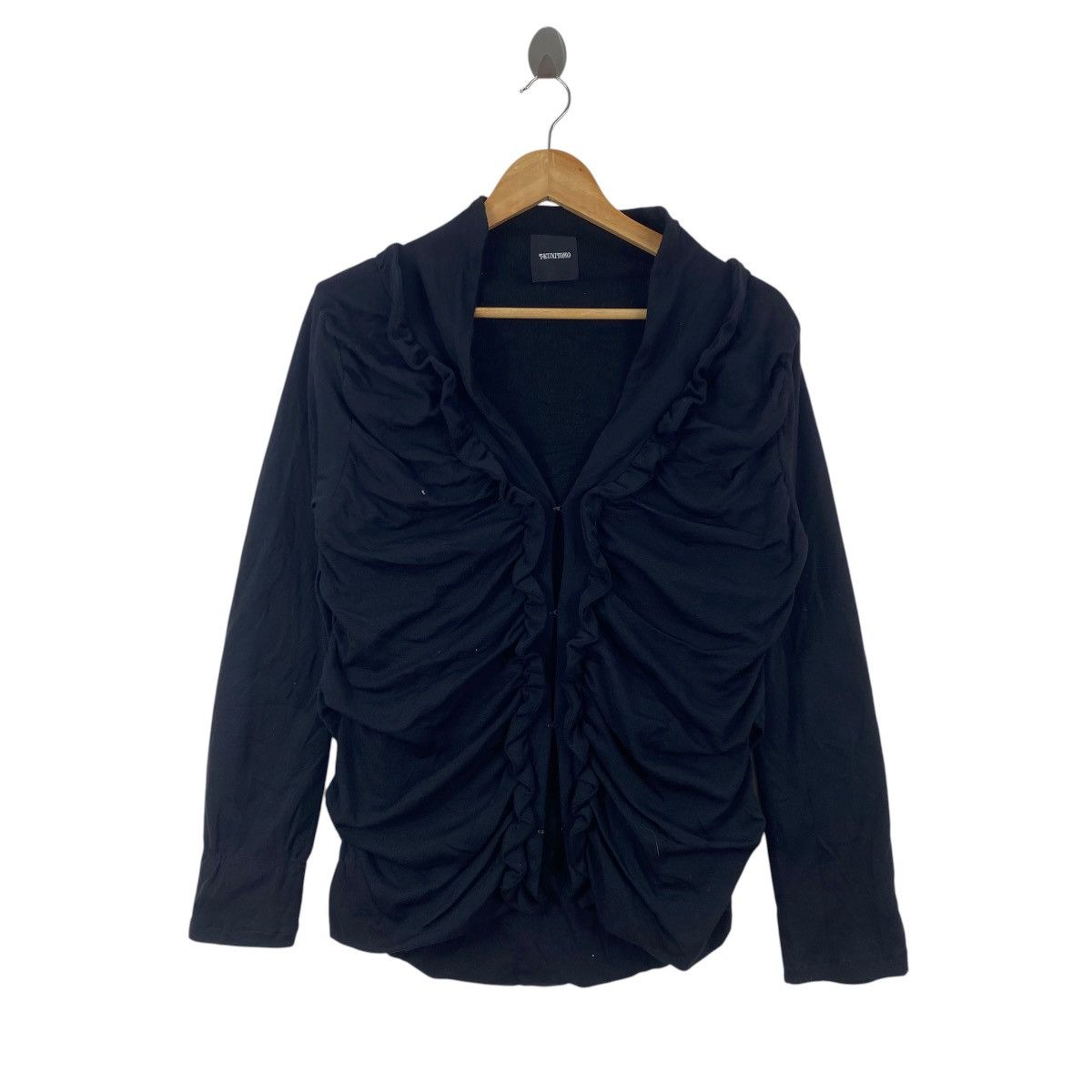 Other FXUNITOMO Ruffle Ruched Knit Cardigan Long Sleeve Gothic Size S / US 4 / IT 40 - 3 Thumbnail
