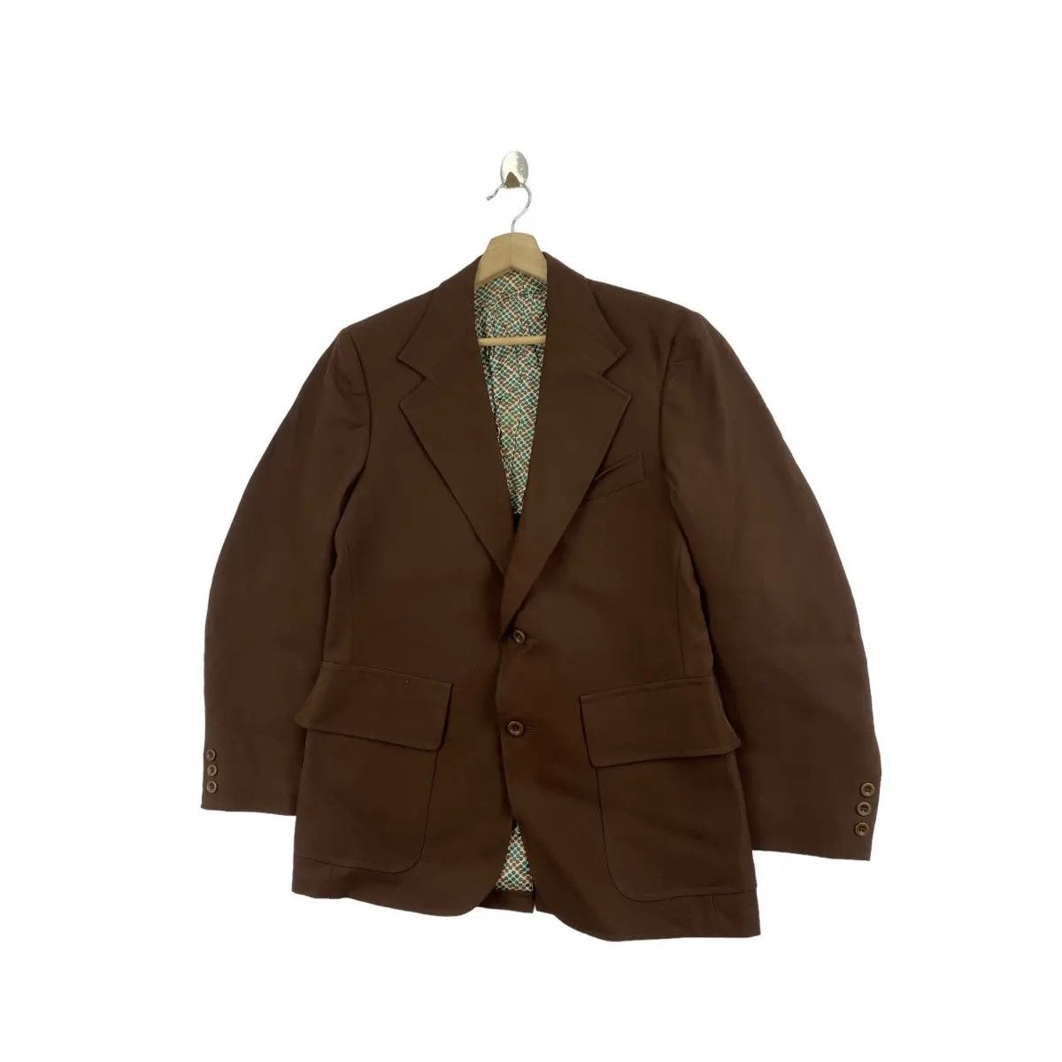 Towncraft Vintage 80’ TOWNCRAFT JC PENNEY Brown 2 Button Blazer Sport Size 38R - 4 Thumbnail