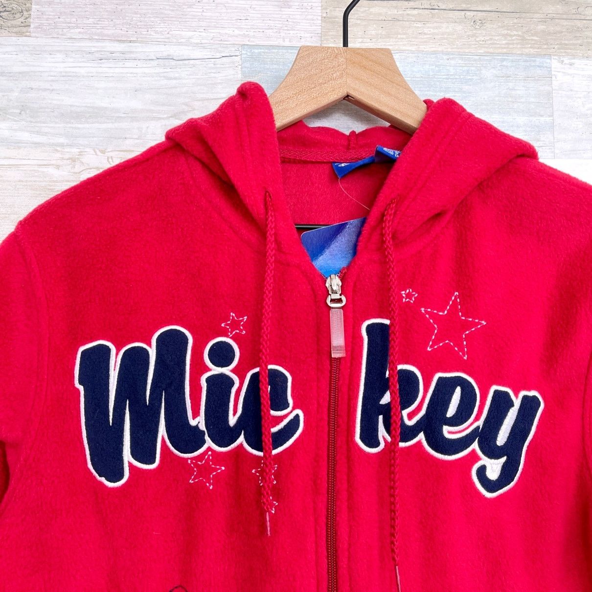 Disney Disney Mickey Fleece Hooded Zip Jacket Red Kangaroo Womens S Size S / US 4 / IT 40 - 2 Thumbnail