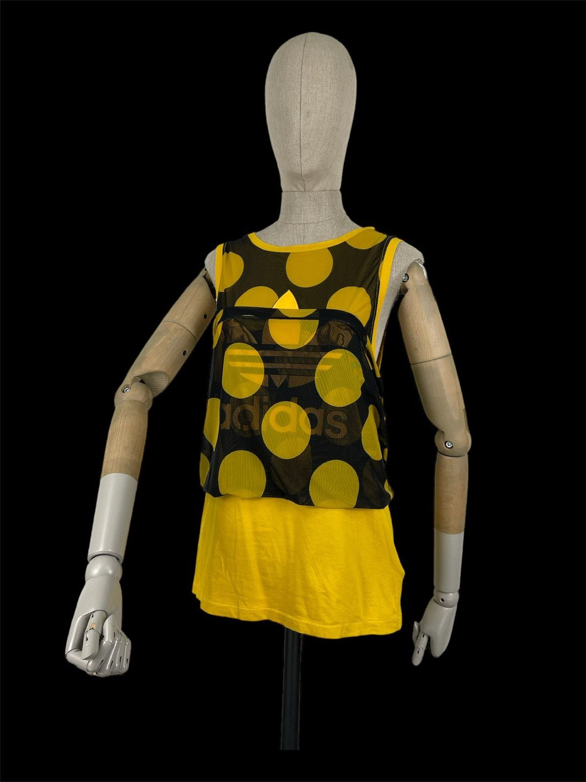 Adidas × Pharrell PHARRELL WILLIAMS Trefoil Polka Dot Sleeveless Dress Top Tank T-Shirt M Size S / US 4 / IT 40 - 6 Thumbnail