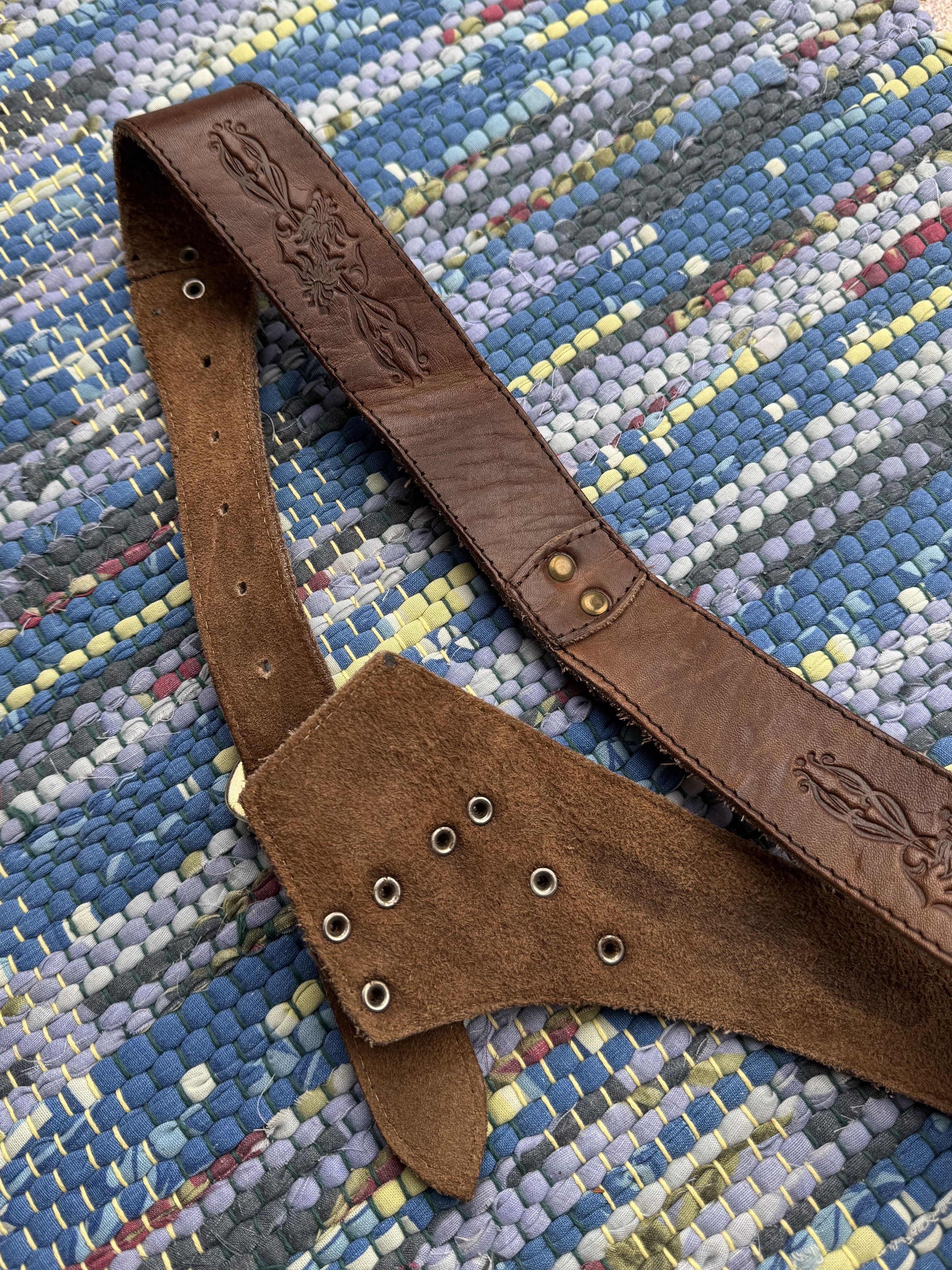 Japanese Brand Vintage Leather Belt A645D15(05) Size ONE SIZE - 5 Thumbnail