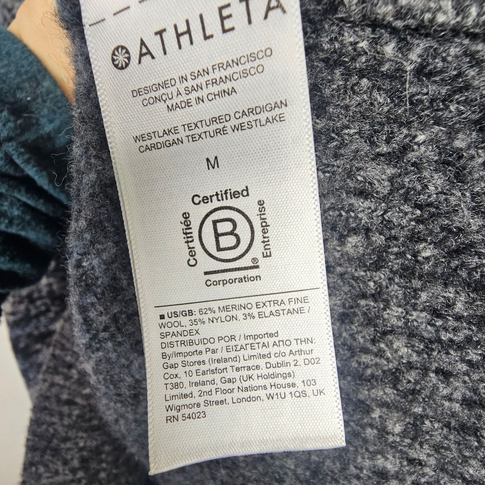 Athleta Athleta Westlake Cardigan Sweater Merino Wool Fog Camo Comfy Size M / US 6-8 / IT 42-44 - 8 Thumbnail
