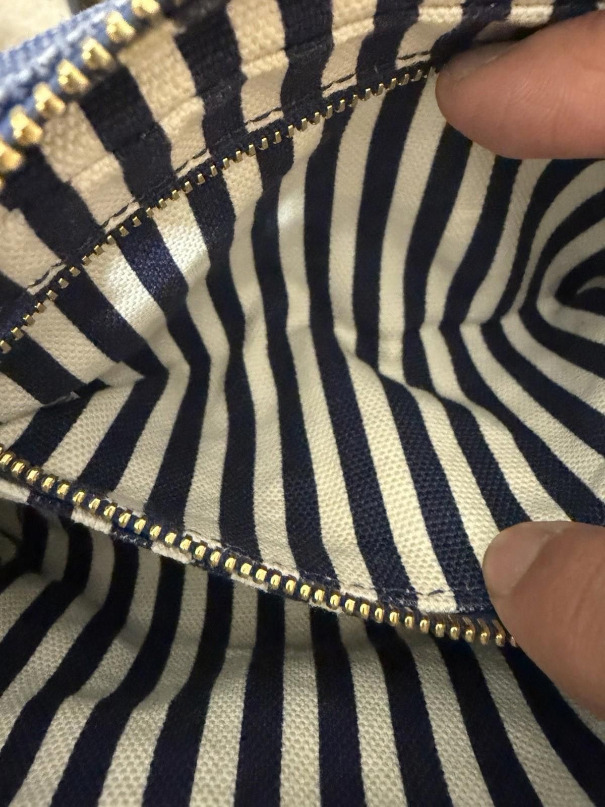 Prada Prada Canapa Dark Blue Canvas Rope Logo Clutch Pouch Bag Size ONE SIZE - 12 Thumbnail