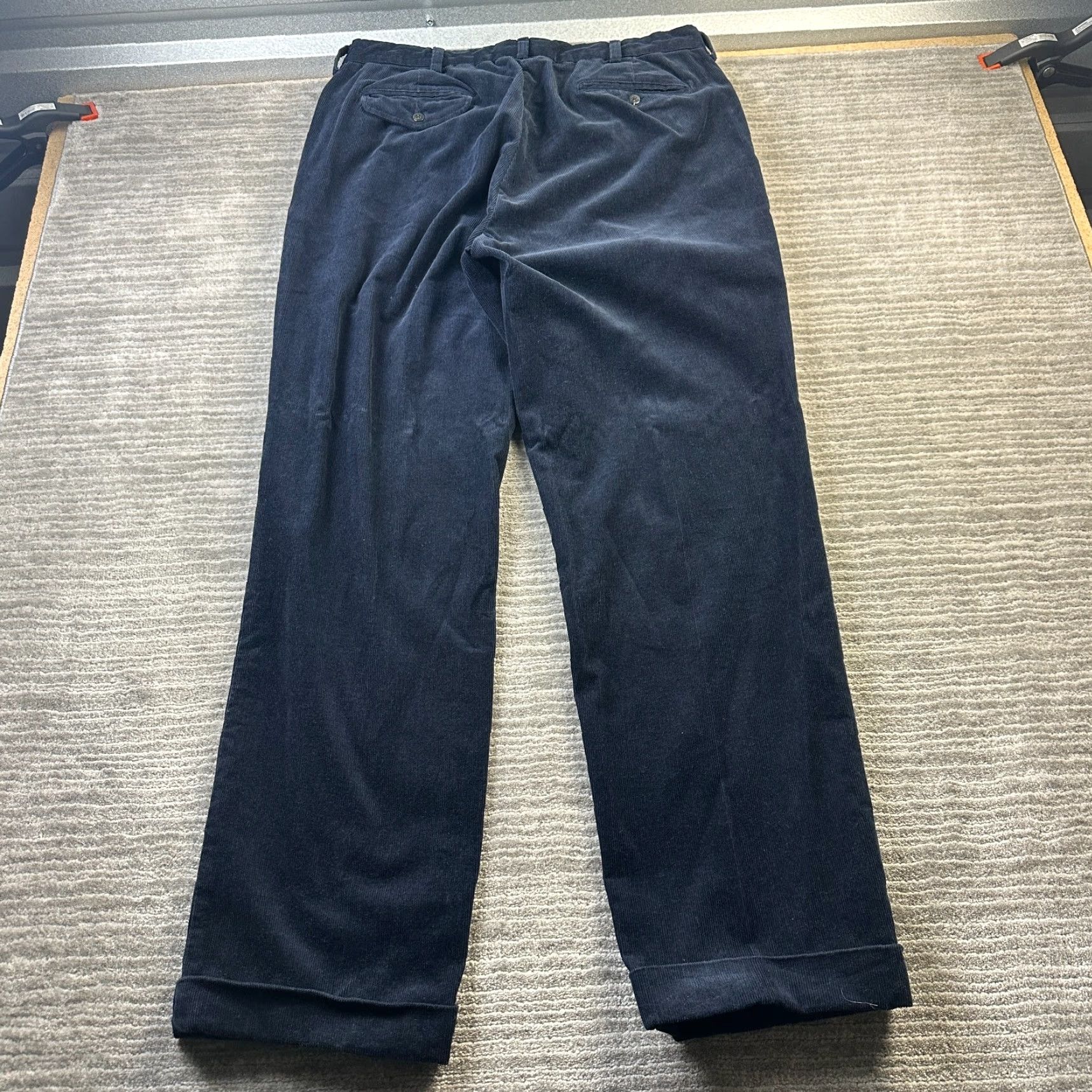 Polo Ralph Lauren VINTAGE Polo Ralph Lauren Pants Corduroy Mens 36x32 Blue Trousers Pleated Hammond Size US M / EU 48-50 / 2 - 2 Thumbnail