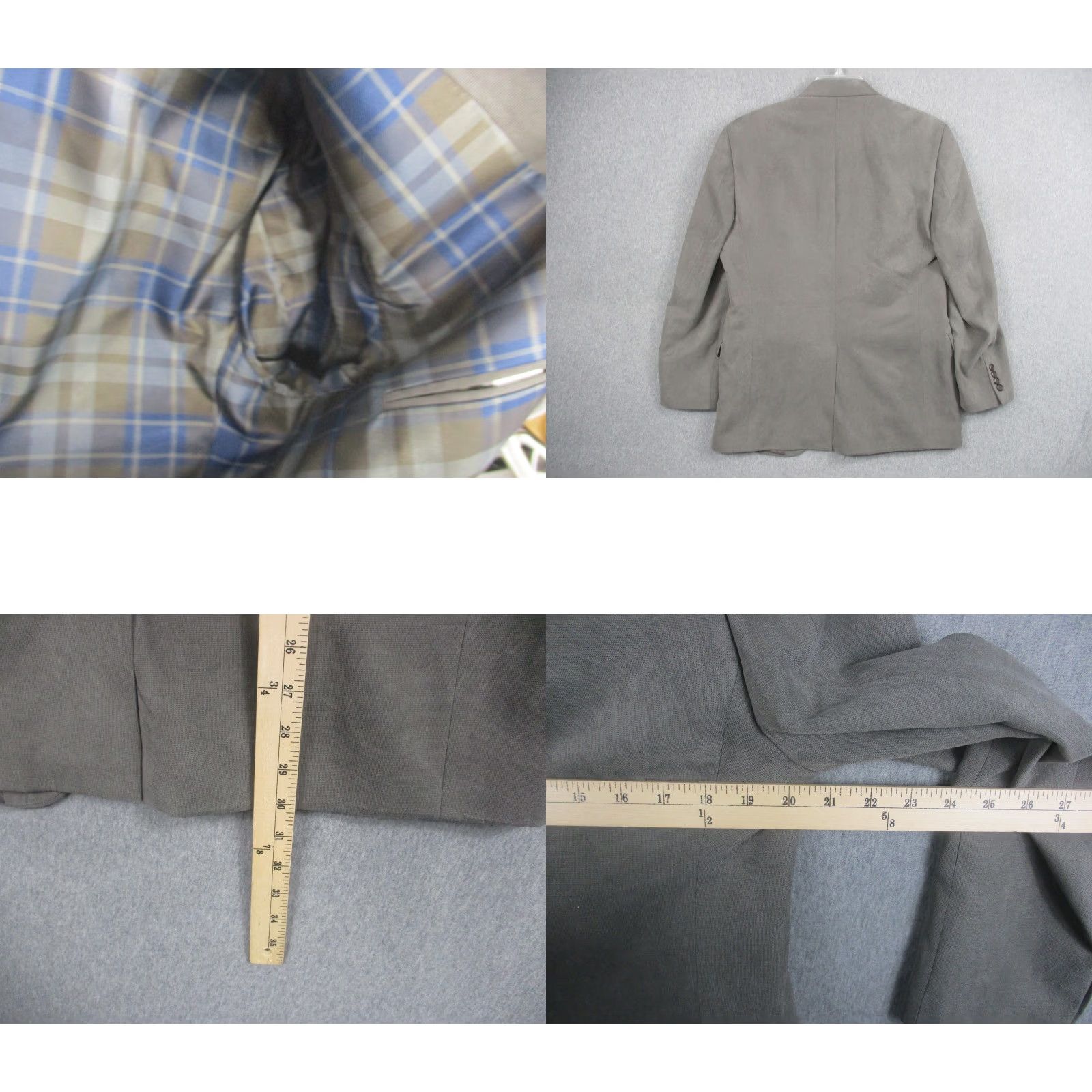 Ralph Lauren Lauren Ralph Lauren Blazer Mens 38R Gray Sport Coat Jacket Two Button Size 38R - 8 Thumbnail