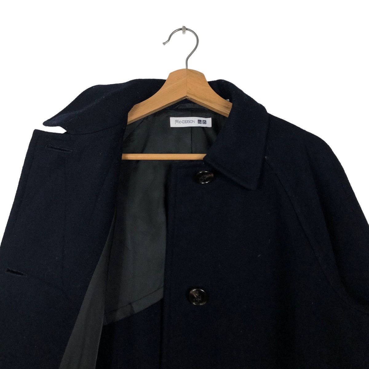 JW Anderson 🔥Rich Black - Fly Coats Long Jacket Wool Herringbone Size US S / EU 44-46 / 1 - 10 Thumbnail
