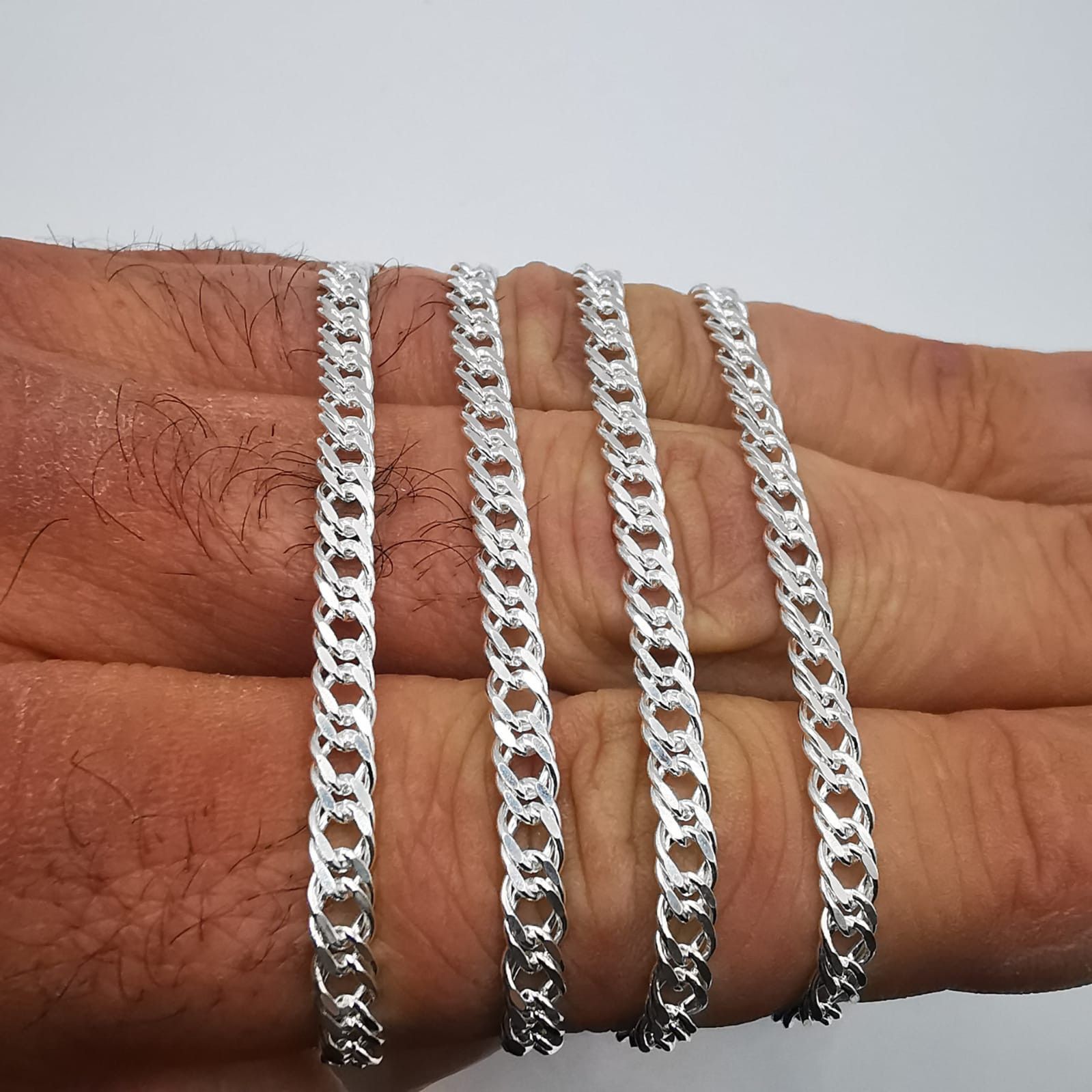 Sterling Silver Vintage Jewelry Chain, 925 Sterling Silver, Signed 13,46g Size ONE SIZE - 6 Thumbnail