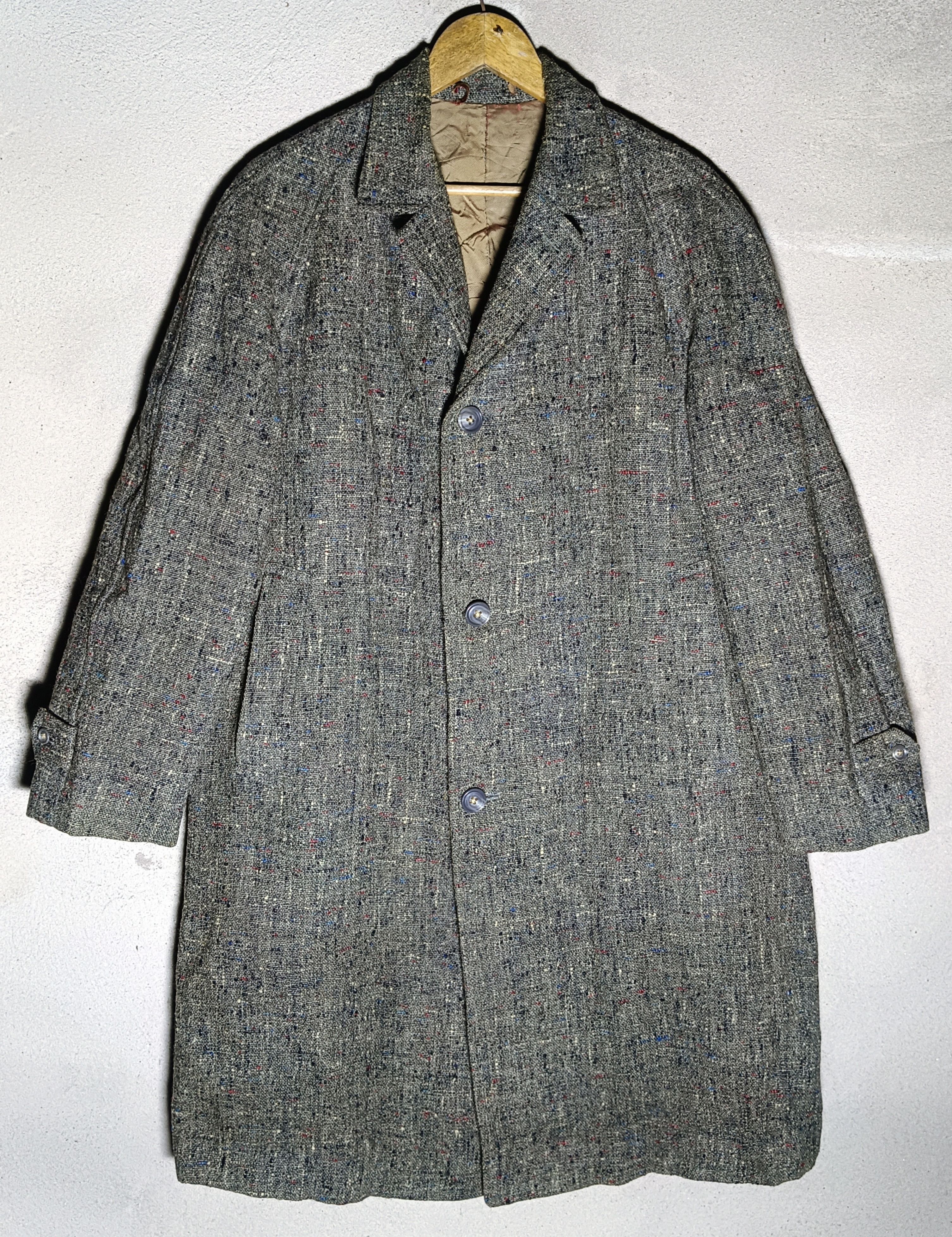 Japanese Brand × Vintage Vintage 50s Japanese Wool Tweed Coat Size US M / EU 48-50 / 2 - 1 Thumbnail