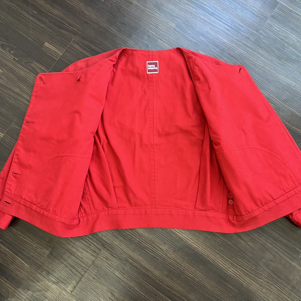Issey Miyake 🔥 Vintage 70's RED Issey Miyake Raglen Sleeve bomber jacket Size S / US 4 / IT 40 - 7 Thumbnail