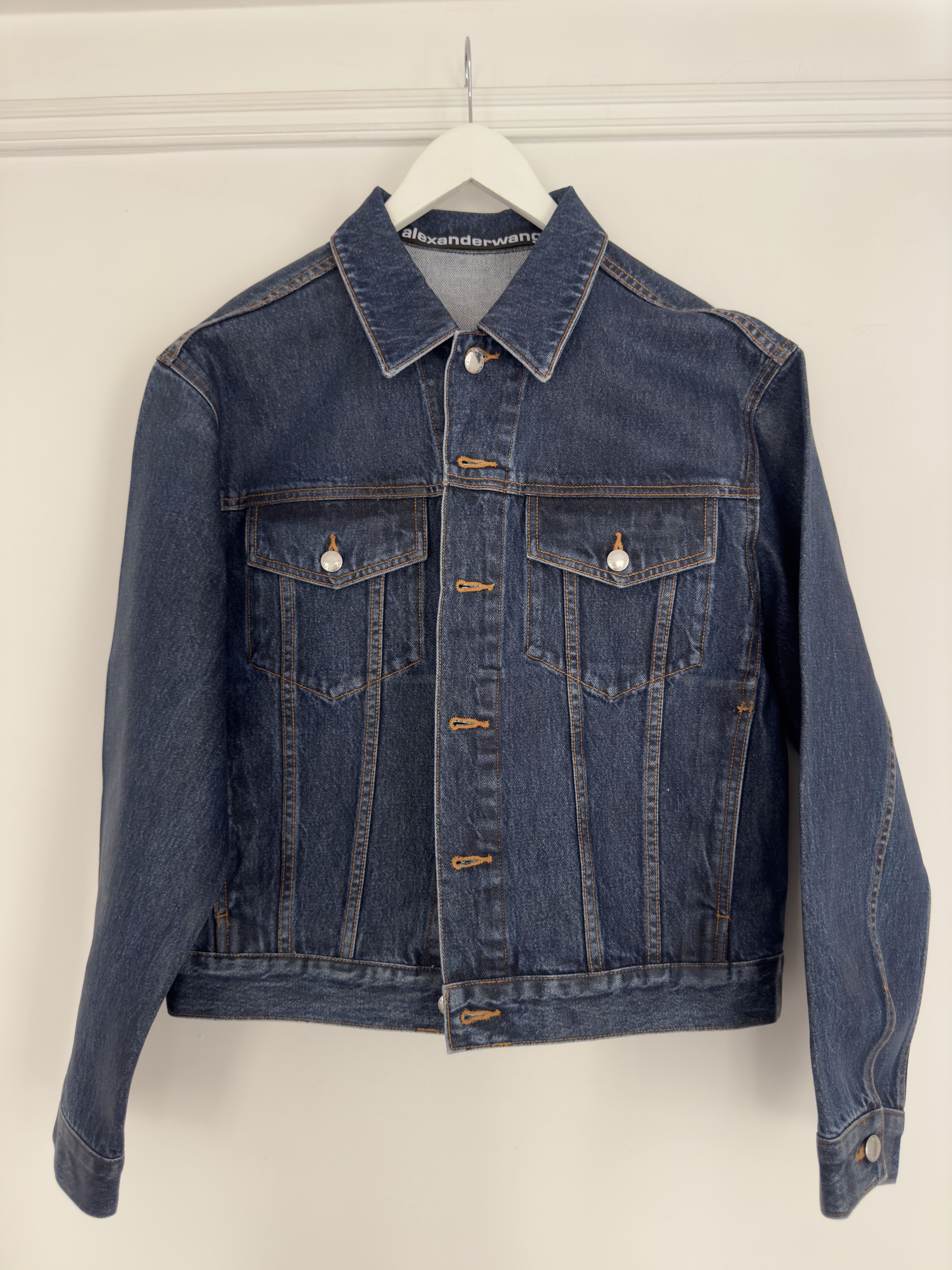 Alexander Wang Alexander Wang Denim Trucker Coated Jacket Size S / US 4 / IT 40 - 3 Thumbnail