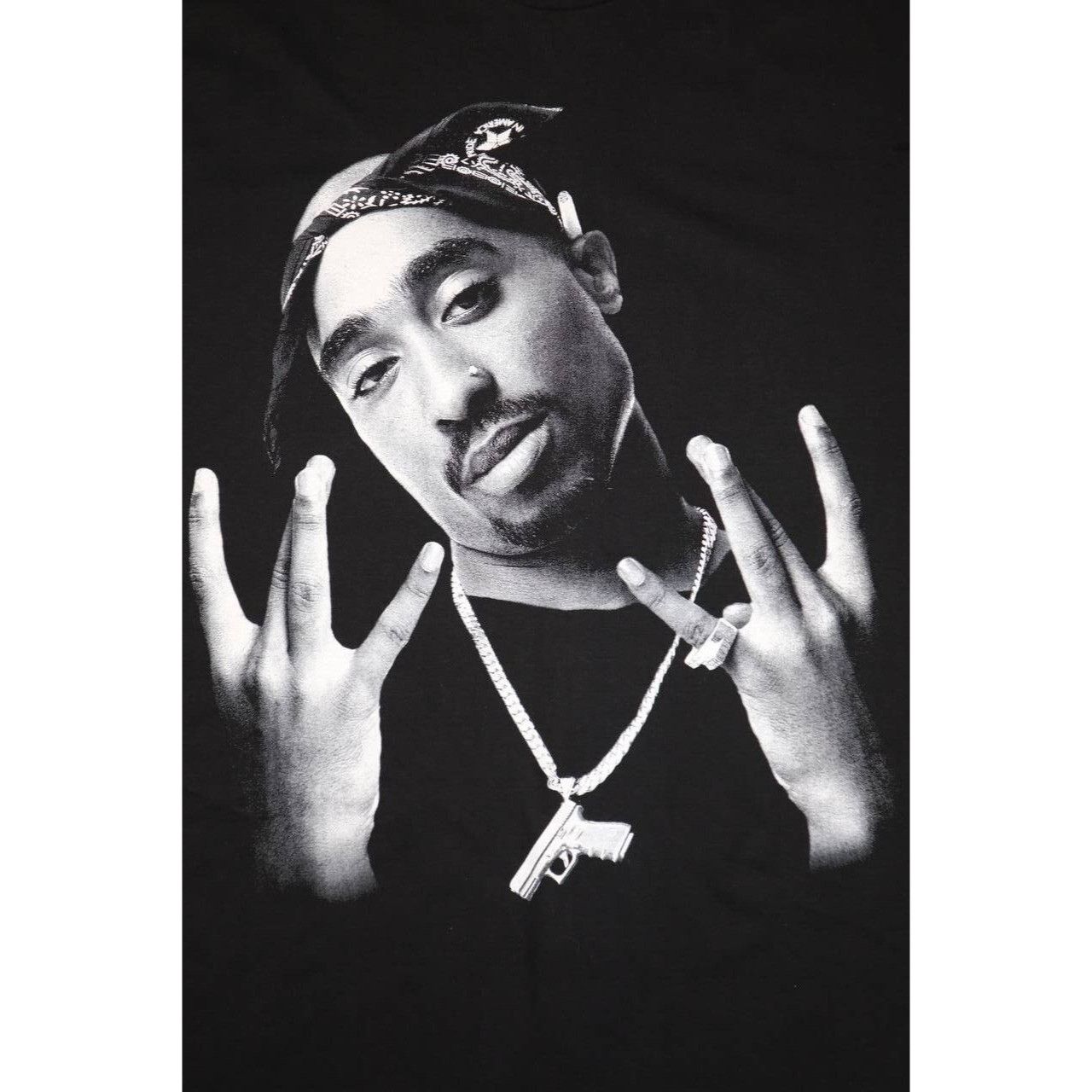 AAA Vintage 90s Tupac Shakur Thug Life Black Rare Size 3XL Rap Size US XXL / EU 58 / 5 - 3 Thumbnail