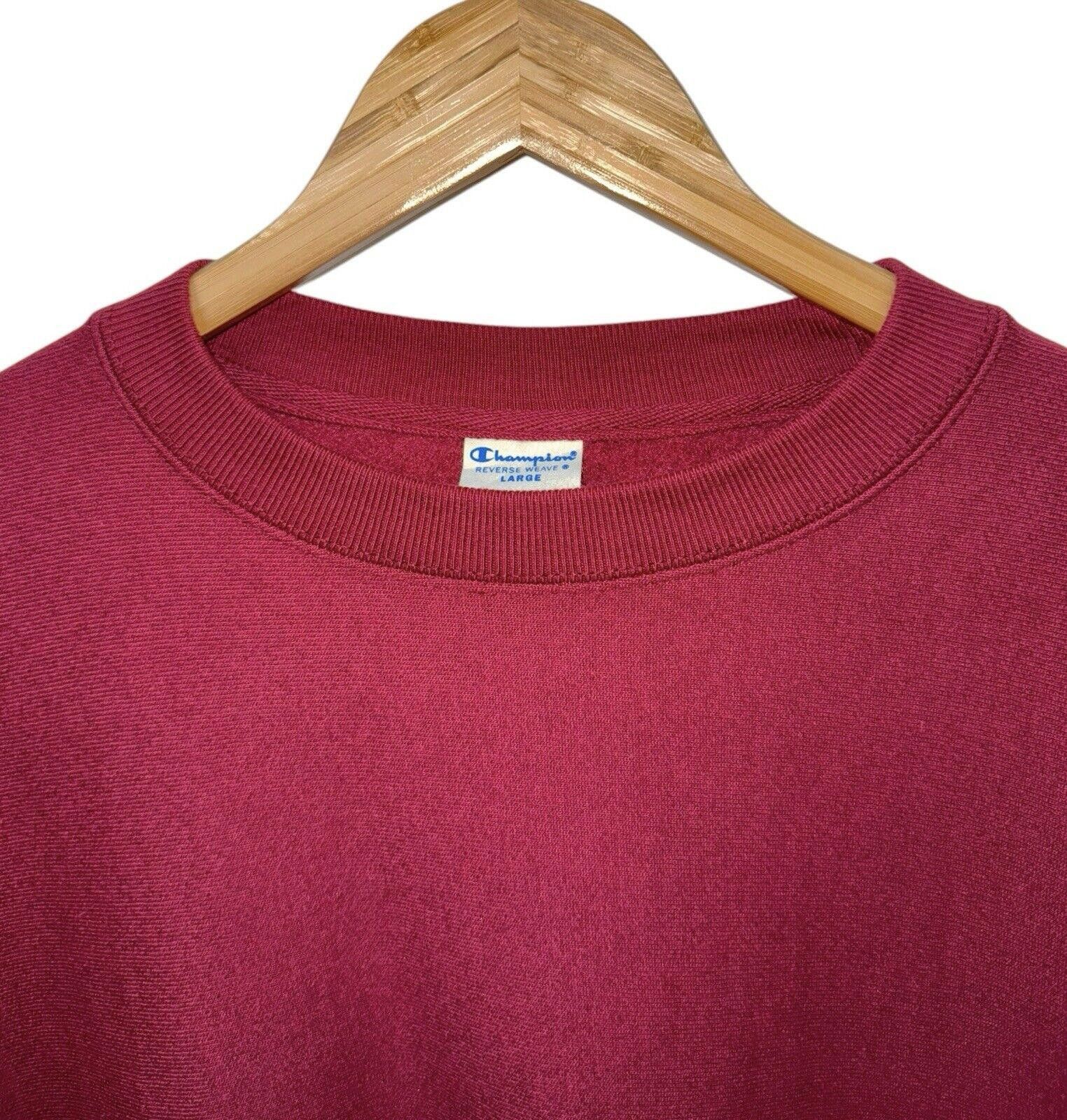 Champion Champion Maroon Red Reverse Weave Crewneck Sweatshirt Sz L Size US 34 / EU 50 - 3 Thumbnail
