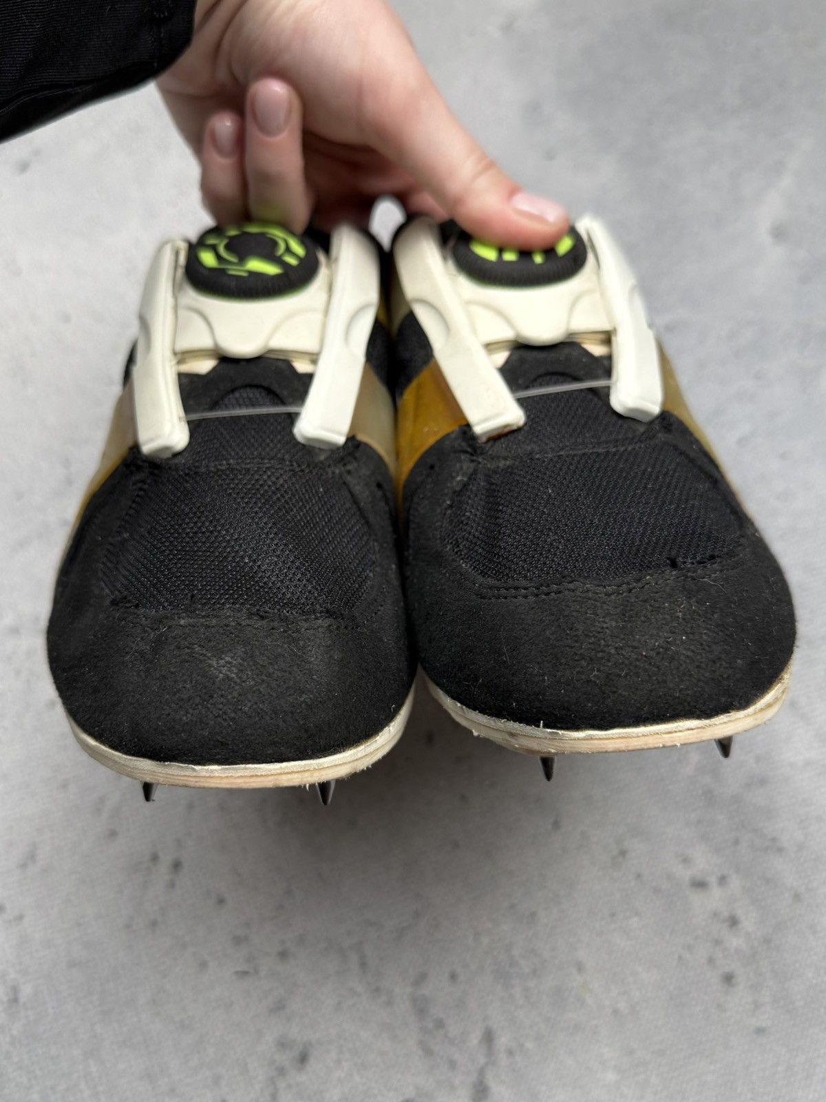 Puma Vintage Puma Cell Track Spikes Black Gold Rare Running Shoes Size US 10.5 / EU 43-44 - 4 Thumbnail