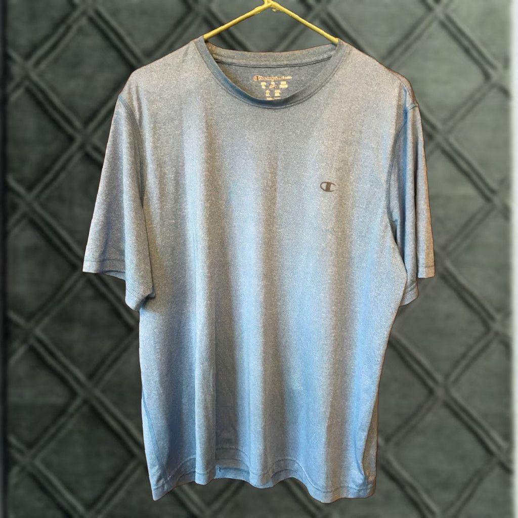 Champion Champion Elite Men T Shirt XL Light Blue Short Sleeve Fitness B382 Mens XL Blue T-Shirt Size US XL / EU 56 / 4 - 1 Thumbnail