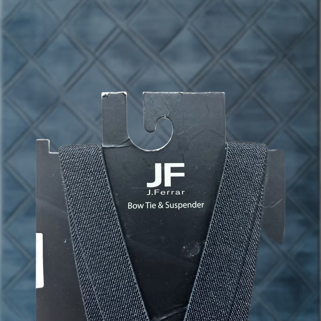 Vintage J. Ferrar JF Black Adjustable Elastic Suspenders Casual Preppy One Size Men Clips Suspenders Size 44L - 1 Thumbnail