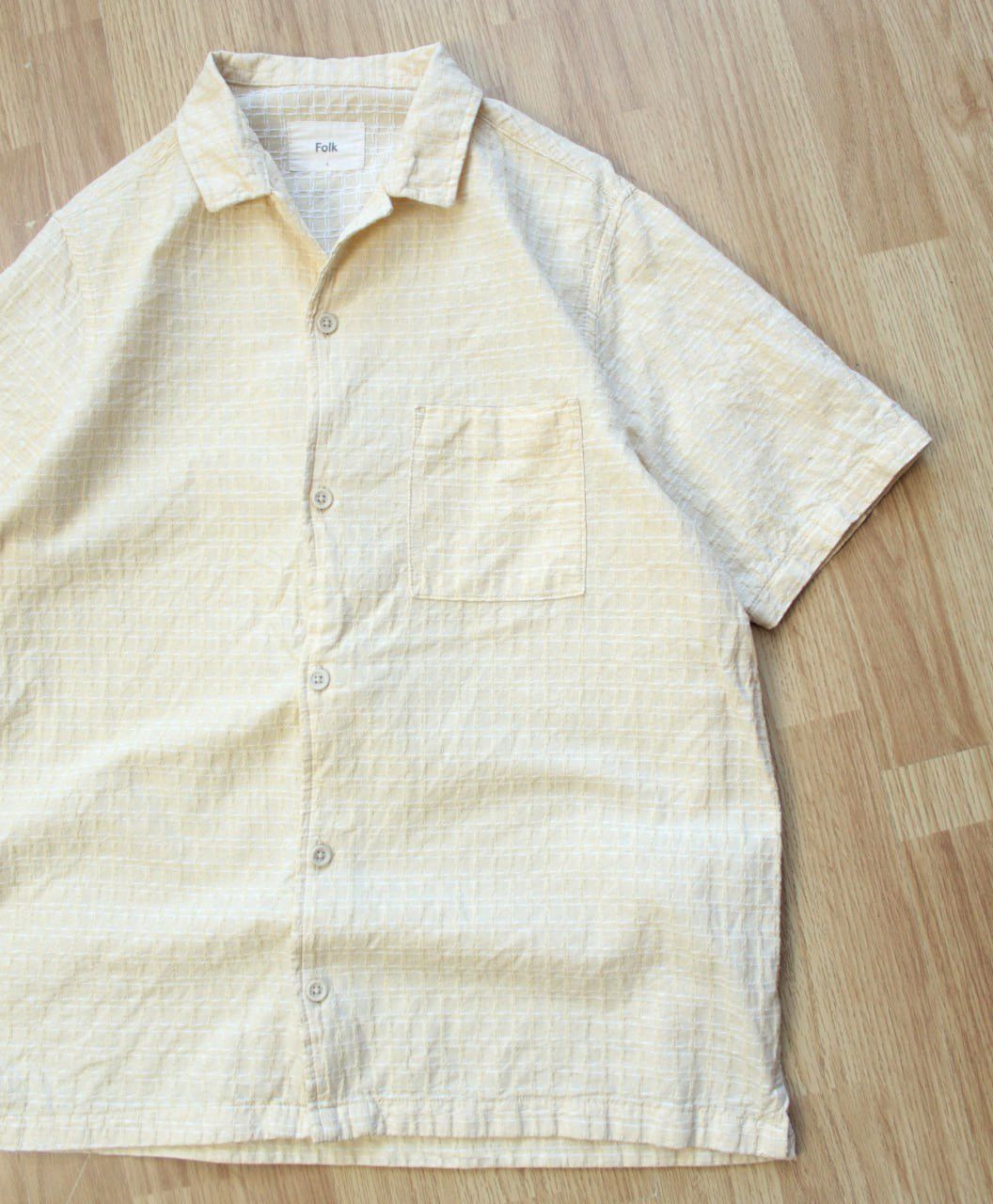 Folk 🔥 Folk Vintage Short Sleeve Check Button Up Shirt Textured Size US L / EU 52-54 / 3 - 1 Thumbnail