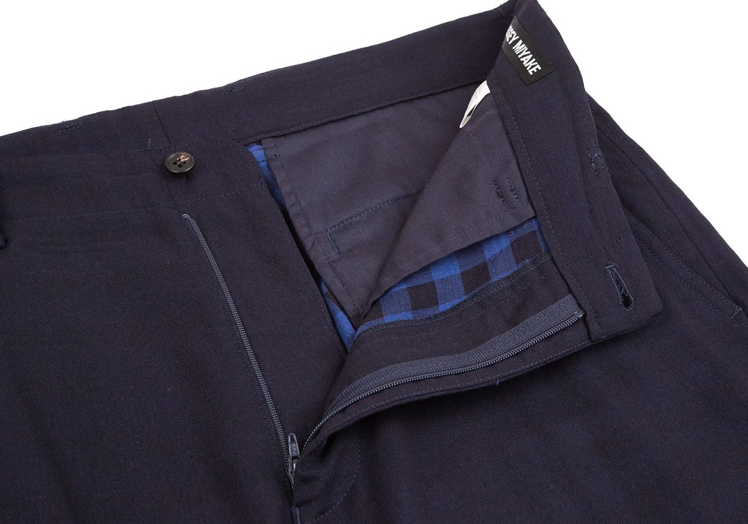 Issey Miyake Summer Wool Check Pants in Navy Size 4 Size US 36 / EU 52 - 4 Thumbnail
