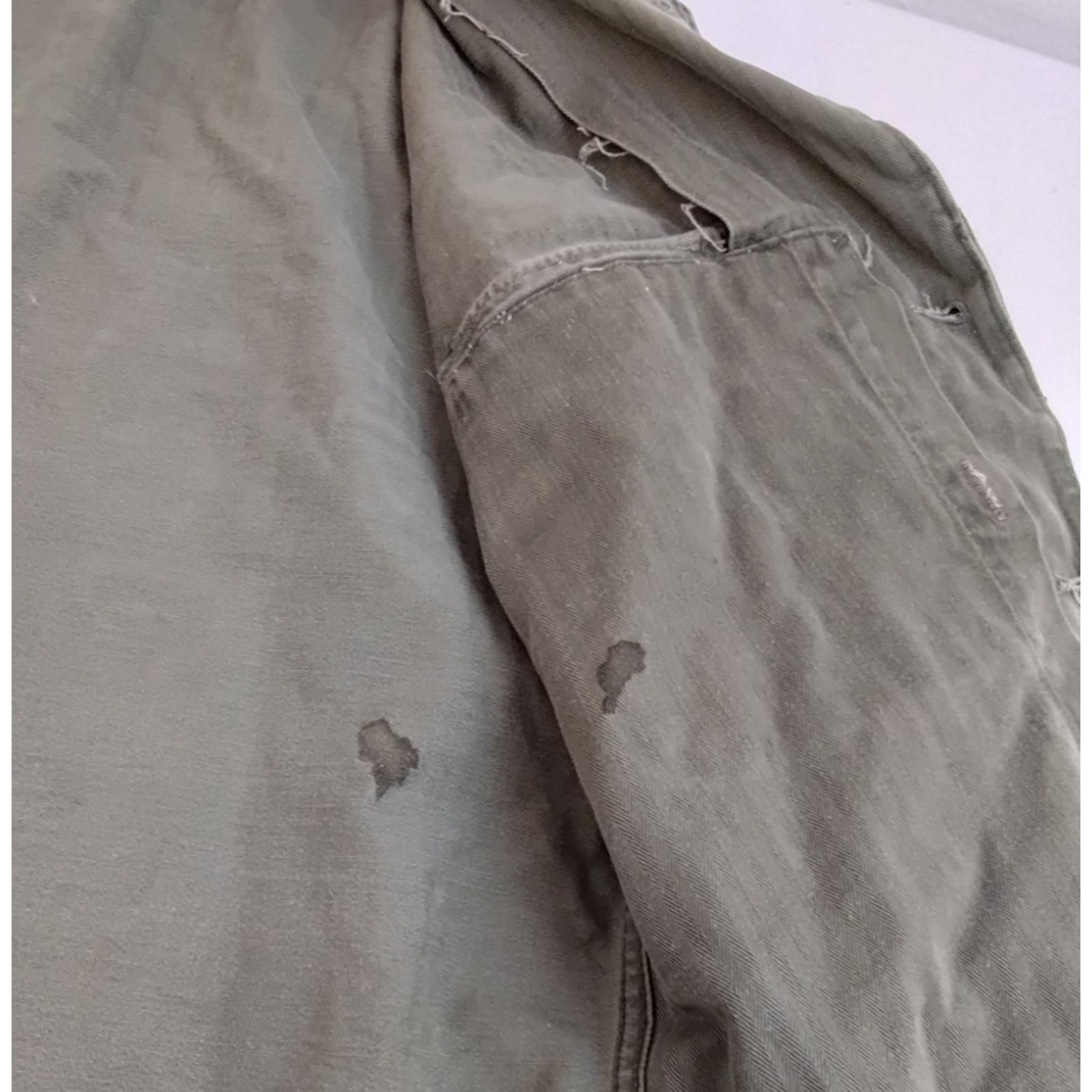 Other USMC Uniform Shirt Men's S Green Herringbone Twill VTG 40s Size US S / EU 44-46 / 1 - 7 Thumbnail