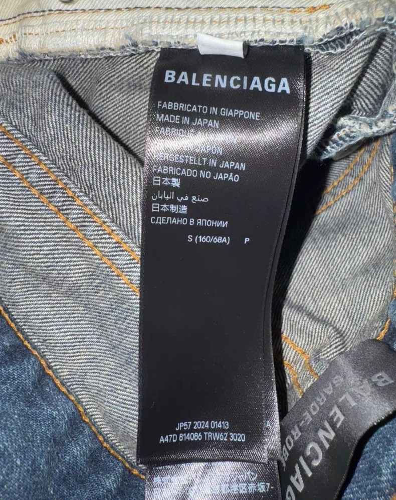Balenciaga Balenciaga size S Patchwork Low-Rise Straight-Leg Jeans Size US 27 - 5 Thumbnail