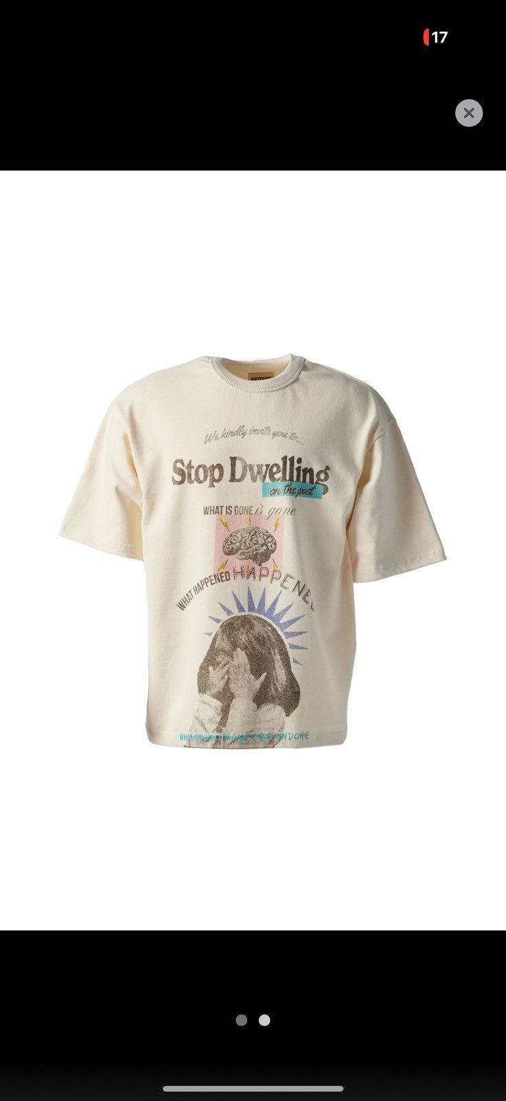 Other Astrum - Stop Dwelling Tee - Size L Size US L / EU 52-54 / 3 - 7 Thumbnail