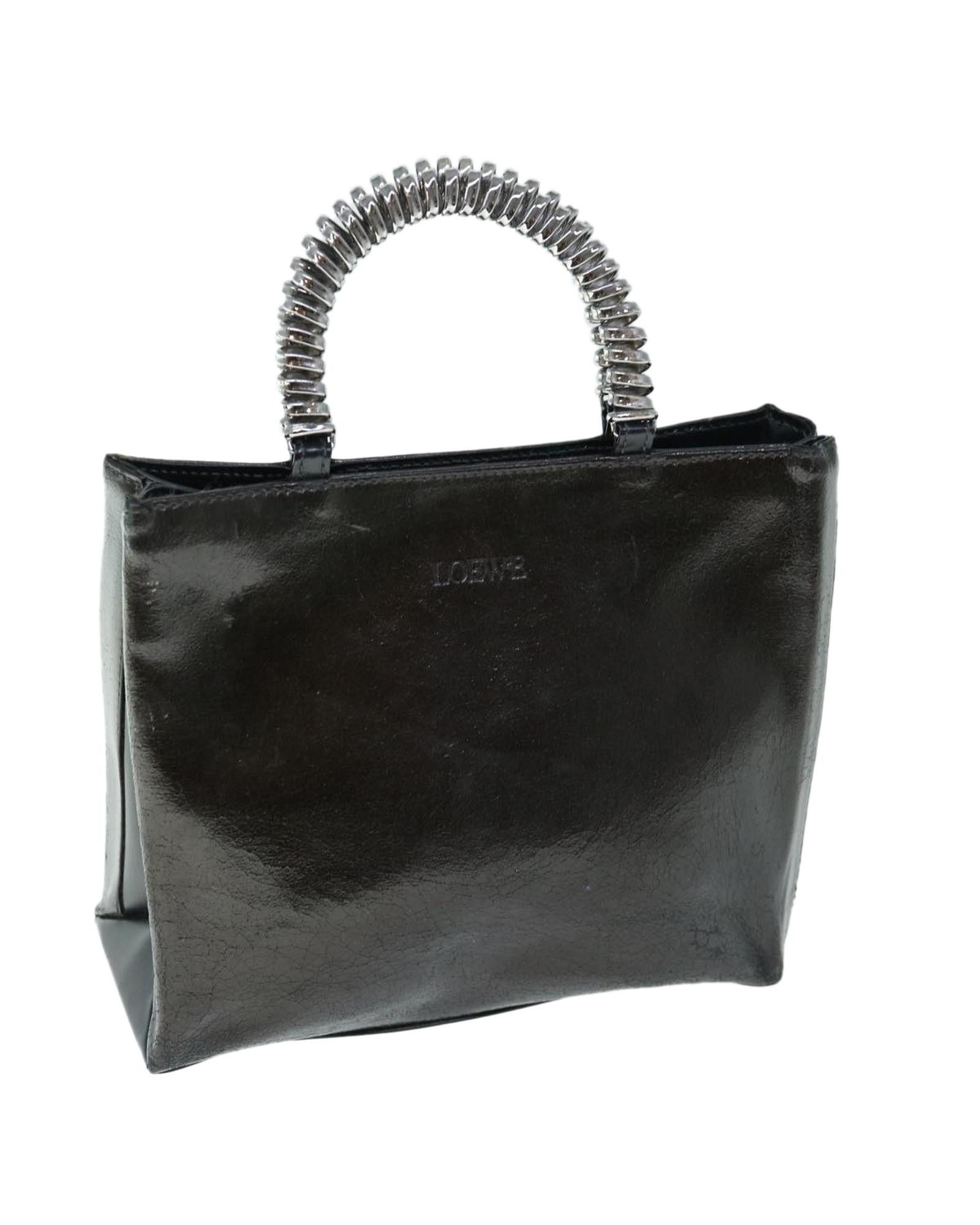 image of Twisted Brown Leather Hand Bag With Dust Bag By Loewe, Women's