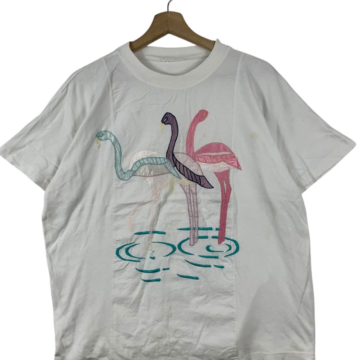 Vintage Vintage JAPAN TRADITIONAL HERON Bird Embossed Logo Tee Size M / US 6-8 / IT 42-44 - 3 Thumbnail