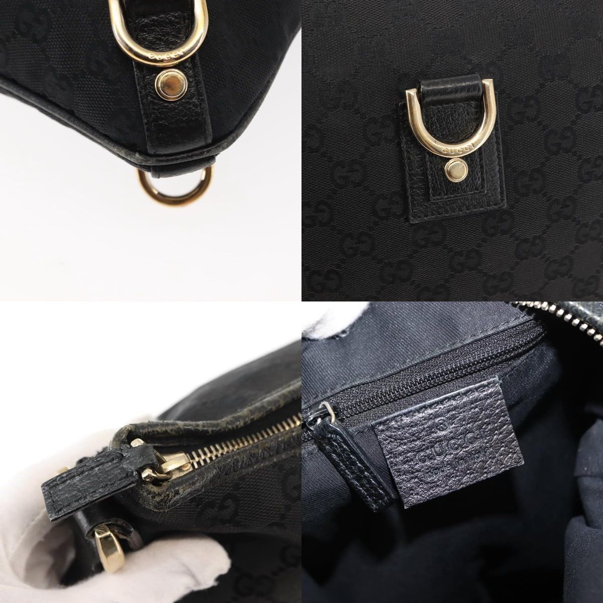 Gucci GUCCI GG Canvas Abbey Shoulder Bag Black Gold Size ONE SIZE - 11 Thumbnail