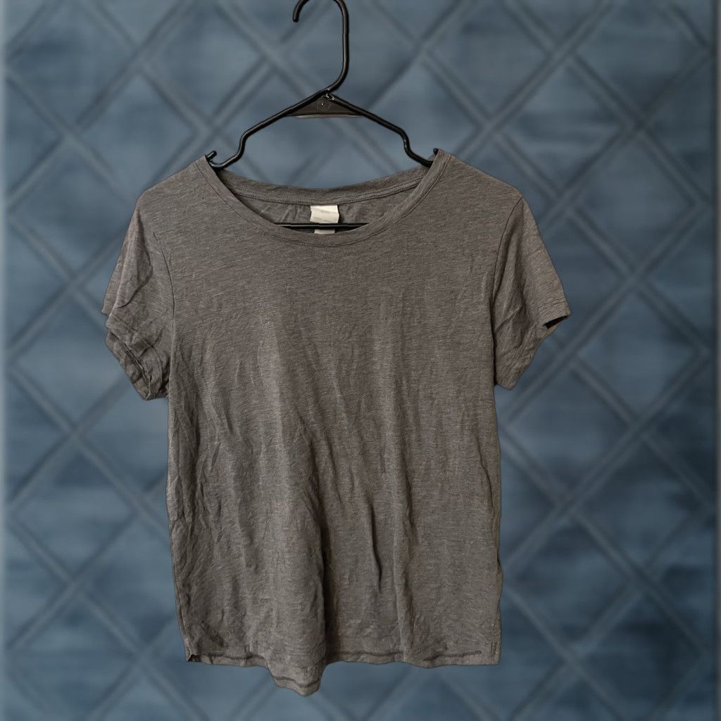 H&M VINTAGE H&M T-Shirt Women Small Gray Cotton Blend Short Sleeve Casual Basic All Seasons Size S / US 4 / IT 40 - 1 Thumbnail
