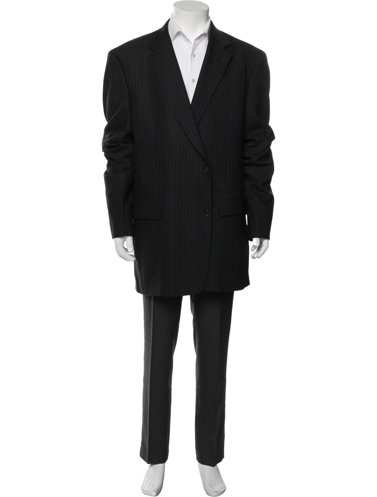 Burberry Burberry's Pinstripe Black Blazer Size: S Size 36R - 1 Thumbnail