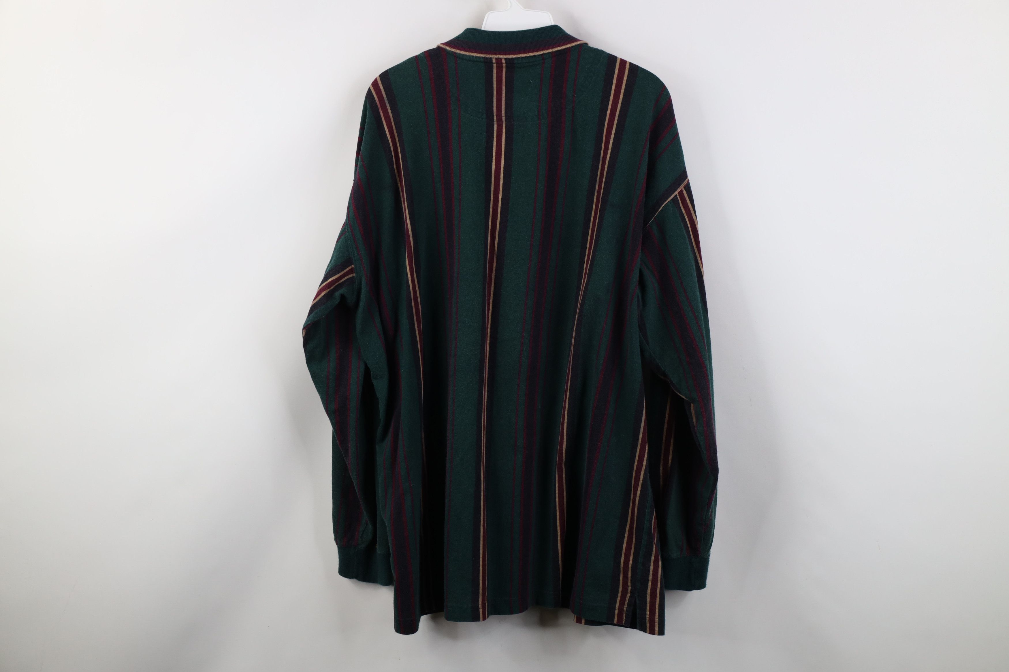 Vintage Vintage 90s Streetwear Striped Long Sleeve Rugby Polo Shirt Size US L / EU 52-54 / 3 - 12 Thumbnail