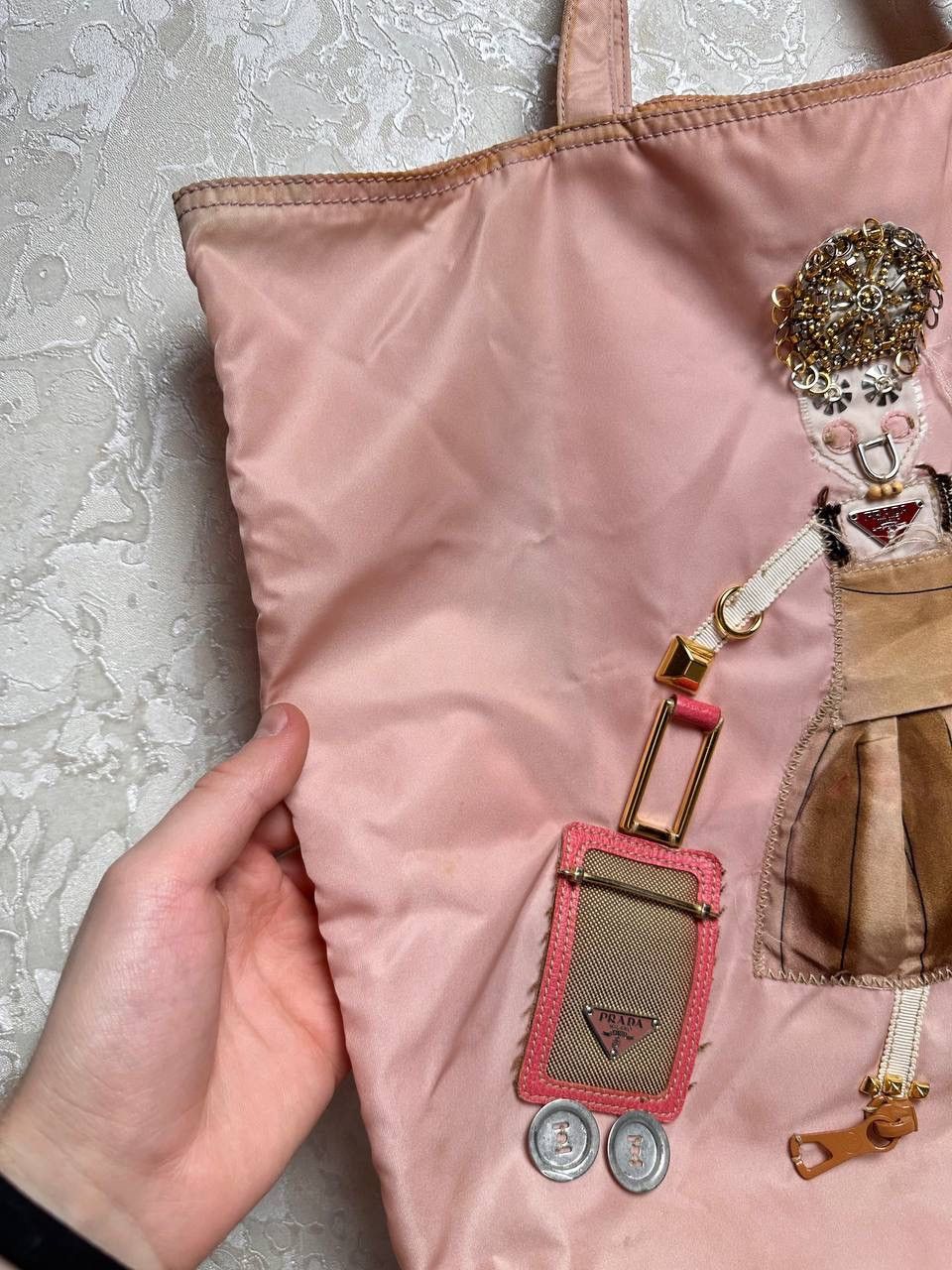 Prada RARE PRADA Pink Tessuto Nylon Robot Tote Bag Y2K Vintage Size ONE SIZE - 15 Thumbnail