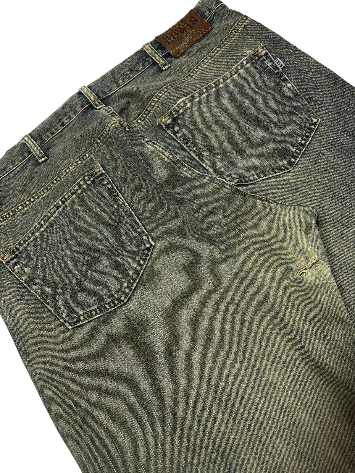 Edwin Vtg Edwin Japan 404 Distressed Jeans Size US 36 / EU 52 - 5 Thumbnail