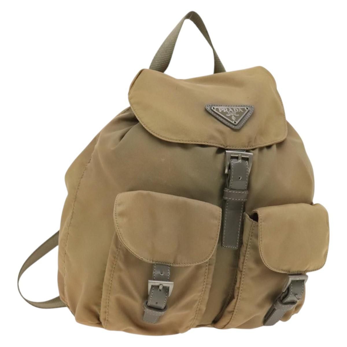 Prada PRADA Backpack Nylon Beige Silver Size ONE SIZE - 1 Thumbnail