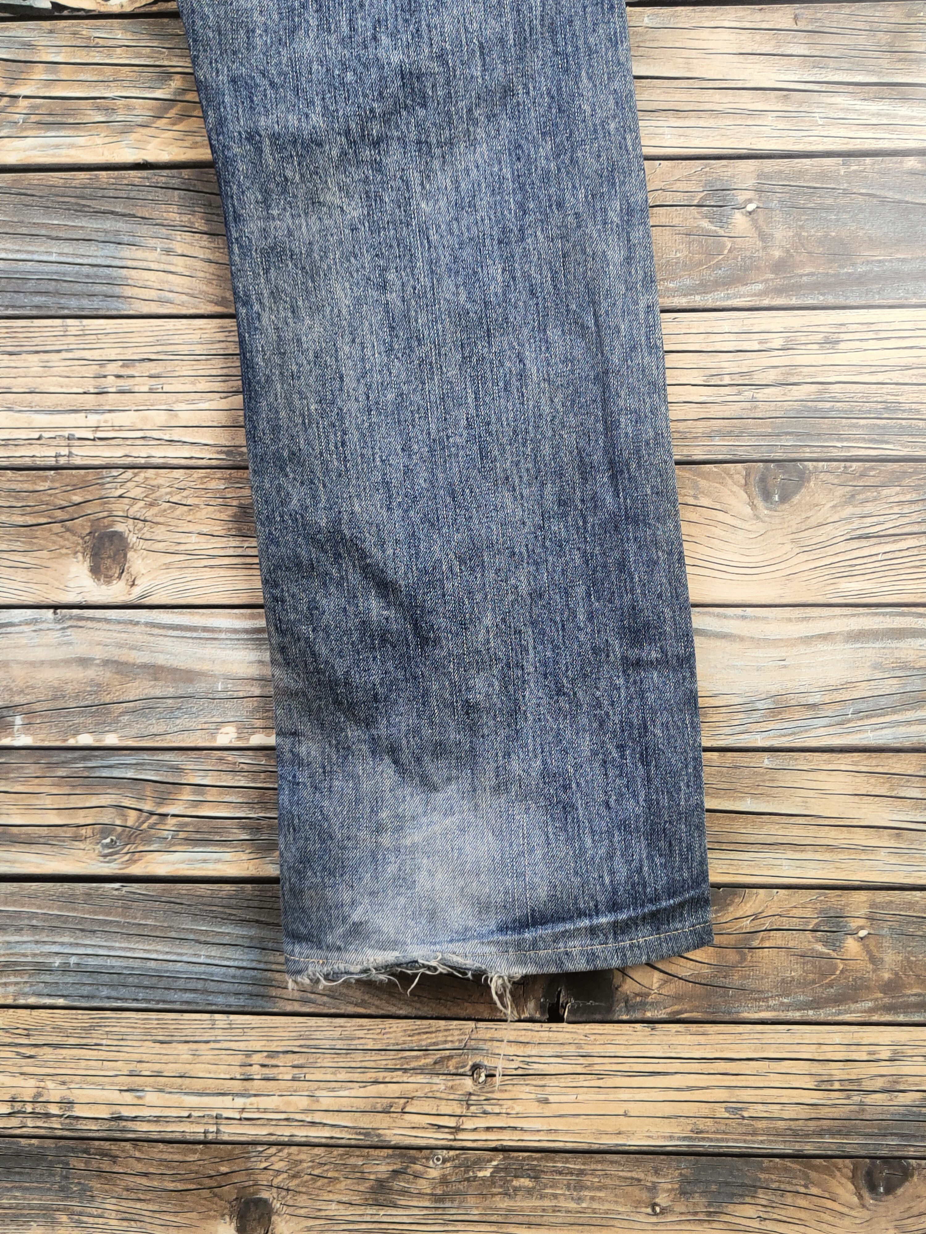 Levi's 507 Levi's Blue Distressed Ripped denim Jeans #S2813 Size US 30 / EU 46 - 12 Thumbnail