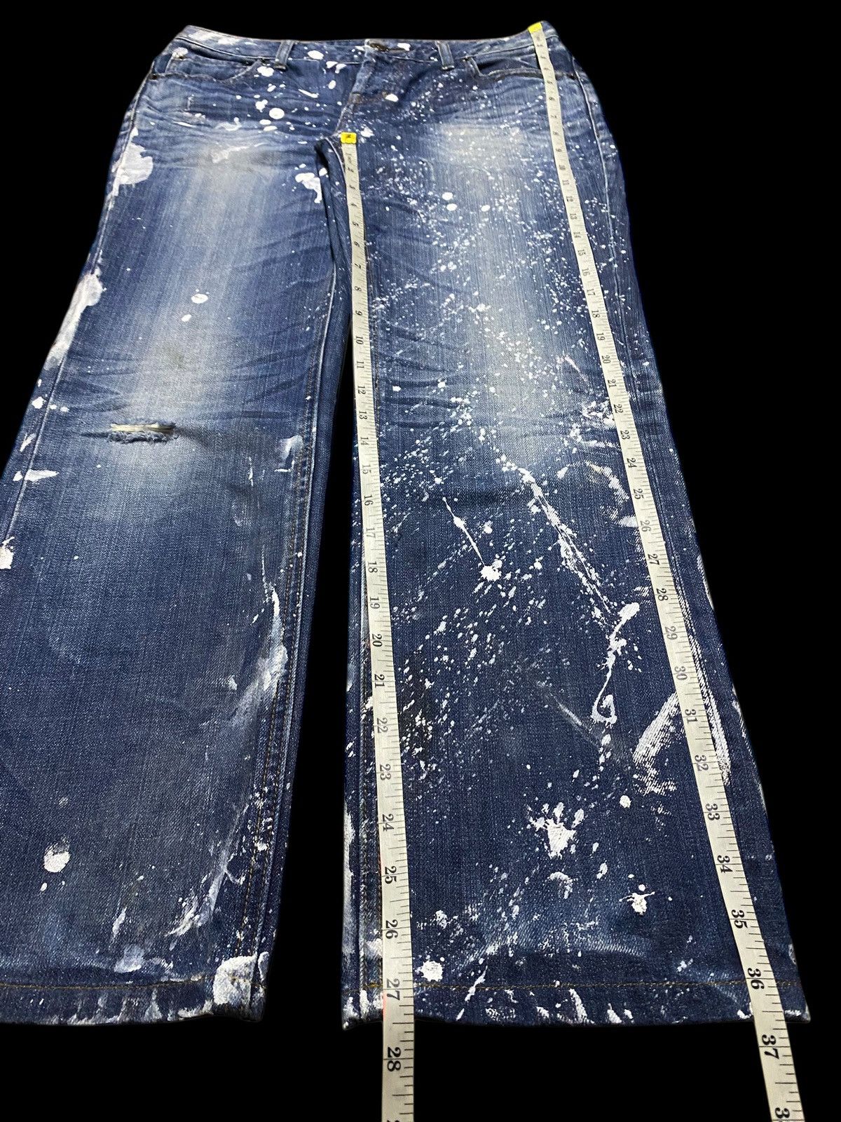 Nicole Club Vintage Japanese Brand Paint Splatter Distressed Loose Jeans Size US 30 / EU 46 - 12 Thumbnail