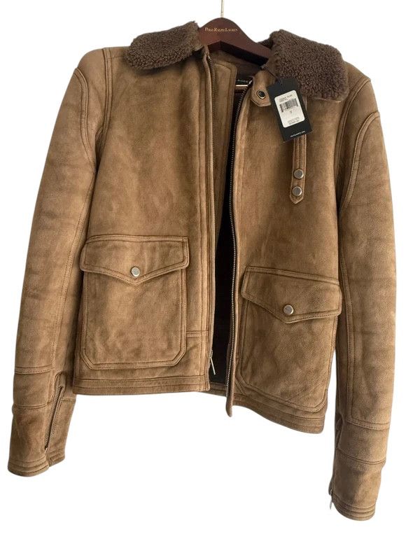 BLACK LABEL SHEARLING SUEDE LEATHER JACKET