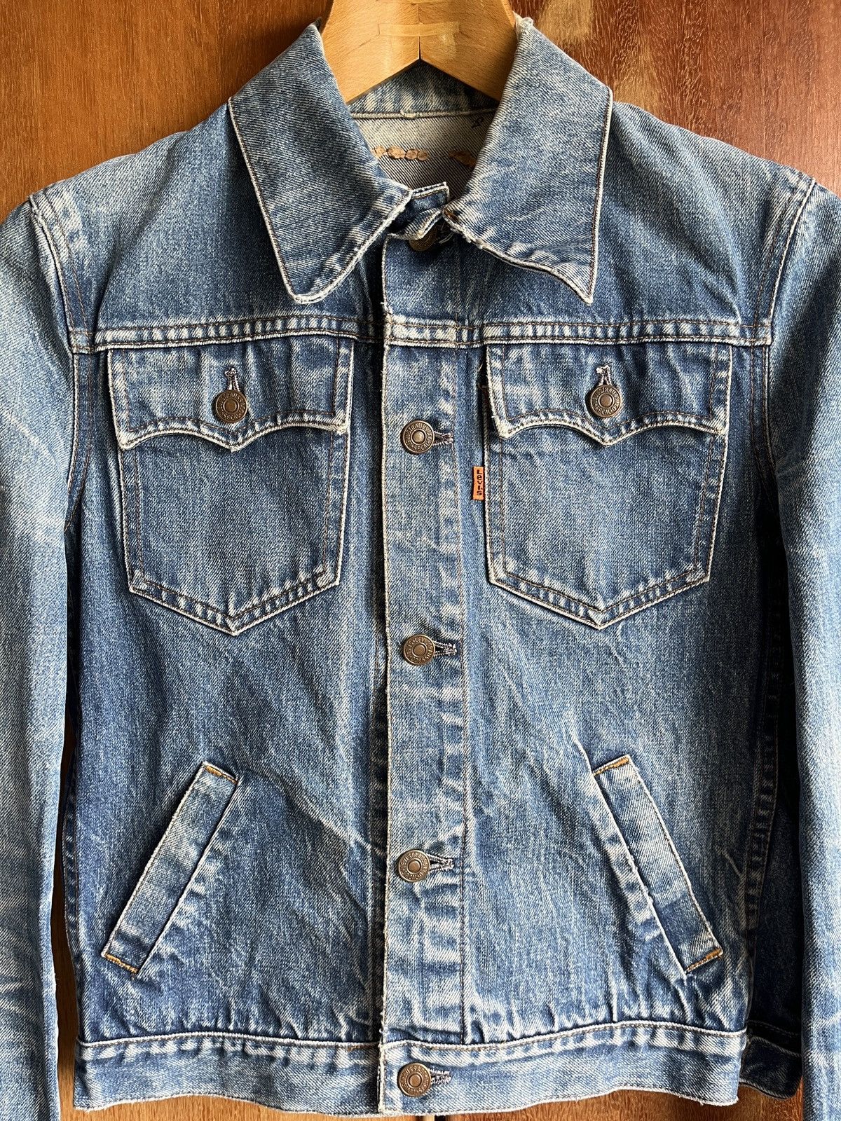 Levi's Vintage 70s-80s Levis Trucker Orange Tab Size S / US 4 / IT 40 - 2 Thumbnail