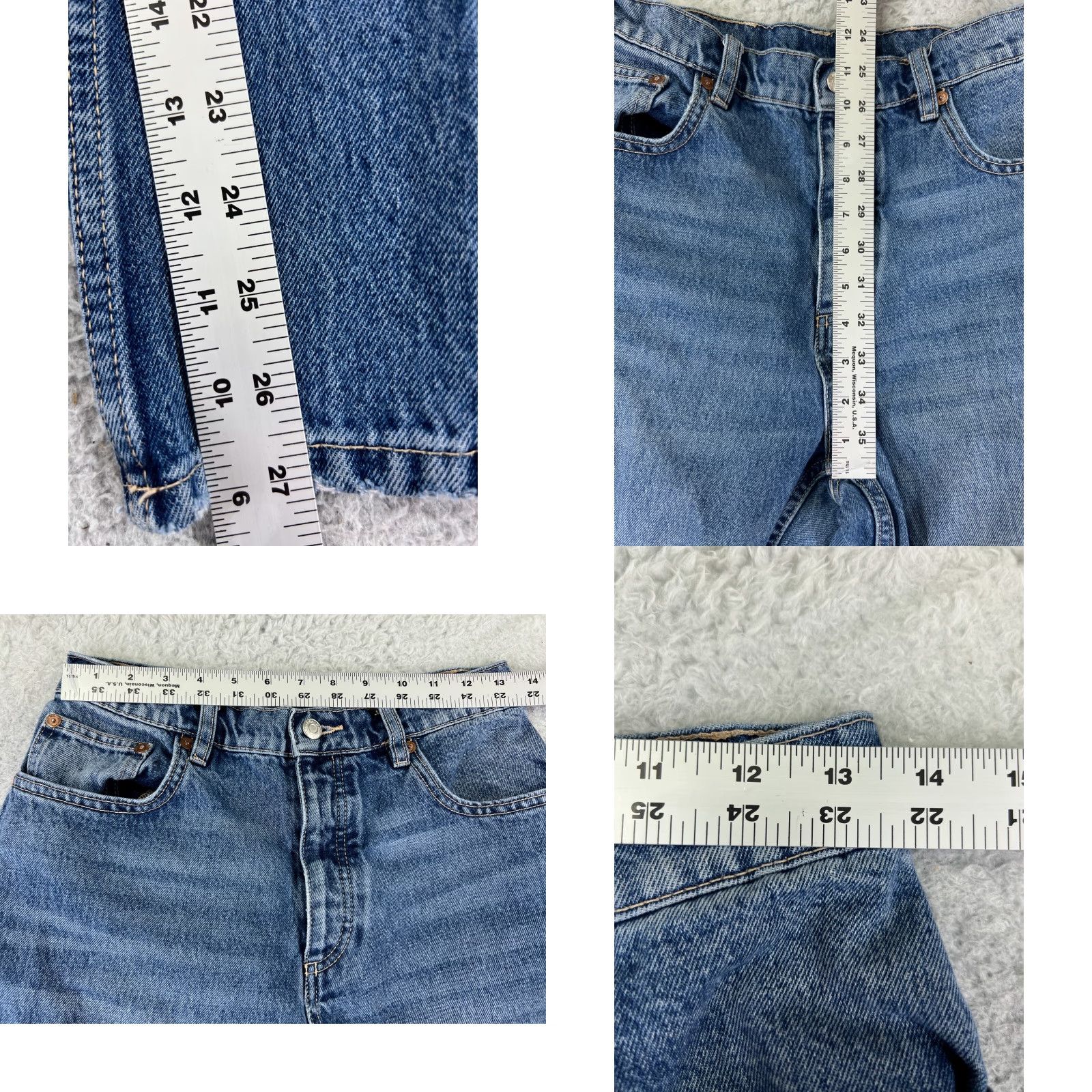 Zara Zara Jeans Women Blue Denim 25x27 High Rise Straight Leg Cotton Stretch Vintage No Size 42" / US 20 - 8 Thumbnail
