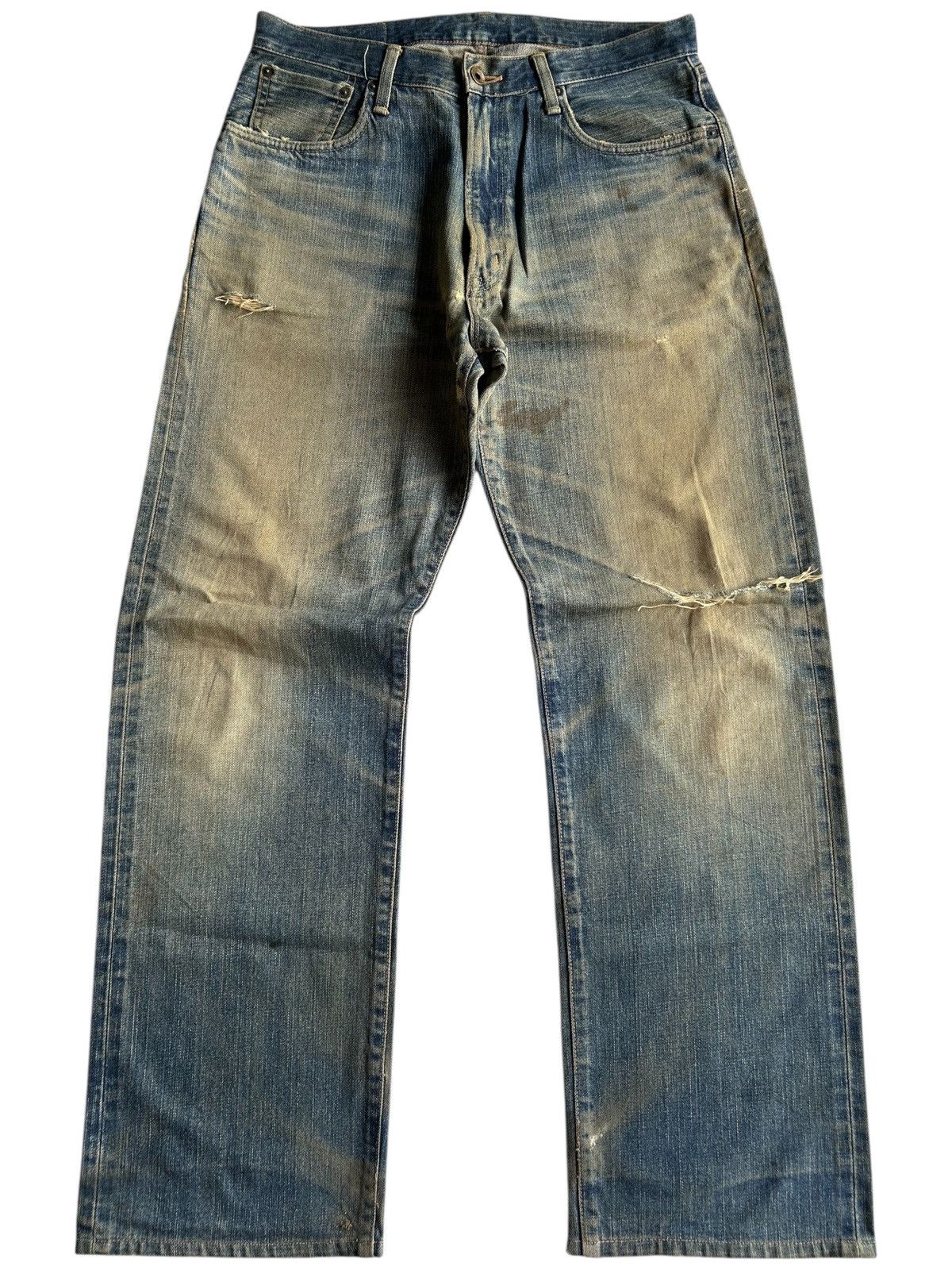 Japanese Brand × Kapital × Vintage Vintage Edwin Selvedge Baggy Rusty Mudwash Distressed Denim Size US 33 - 1 Thumbnail