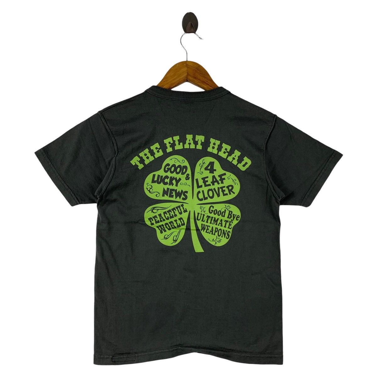 Japanese Brand × The Flat Head THE FLAT HEAD 4 leaf clover back printed tee Size US XXS / EU 40 - 1 Thumbnail