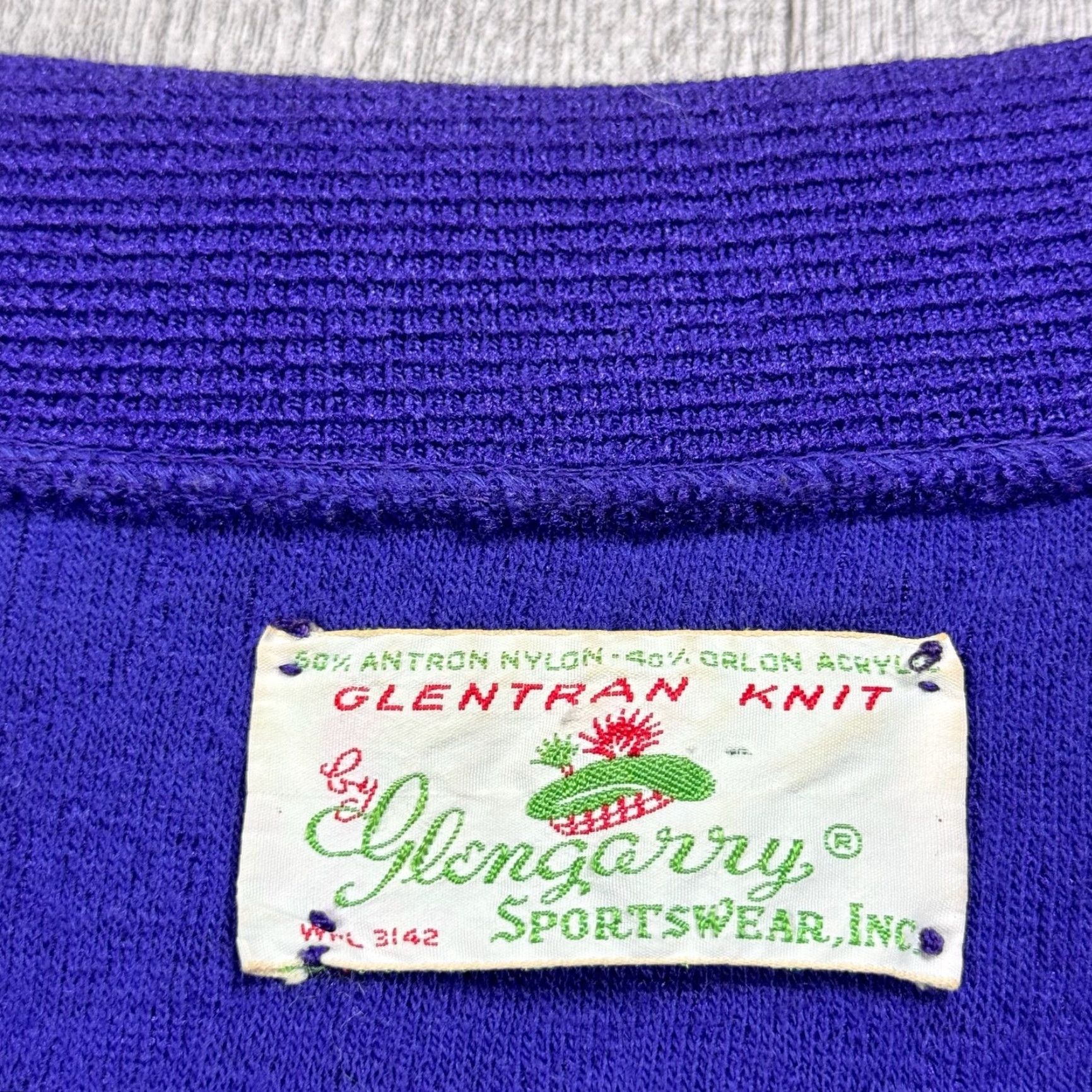Vintage VINTAGE Glentran Knit Sweater Jacket Purple 1940s M/L Unisex Ethnic/Peasant GLENGARRY SPORTSWEAR Size US M / EU 48-50 / 2 - 3 Thumbnail