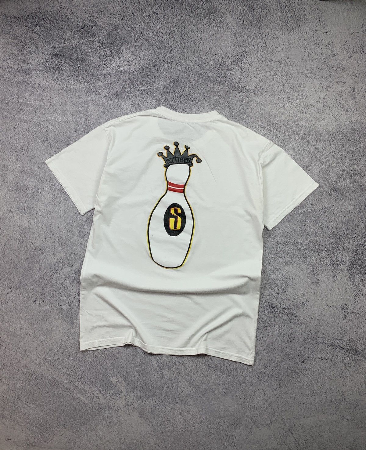 Other Stussy XL White Graphic tshirt Bowling Crown Logo Streetwear Size US XL / EU 56 / 4 - 7 Thumbnail