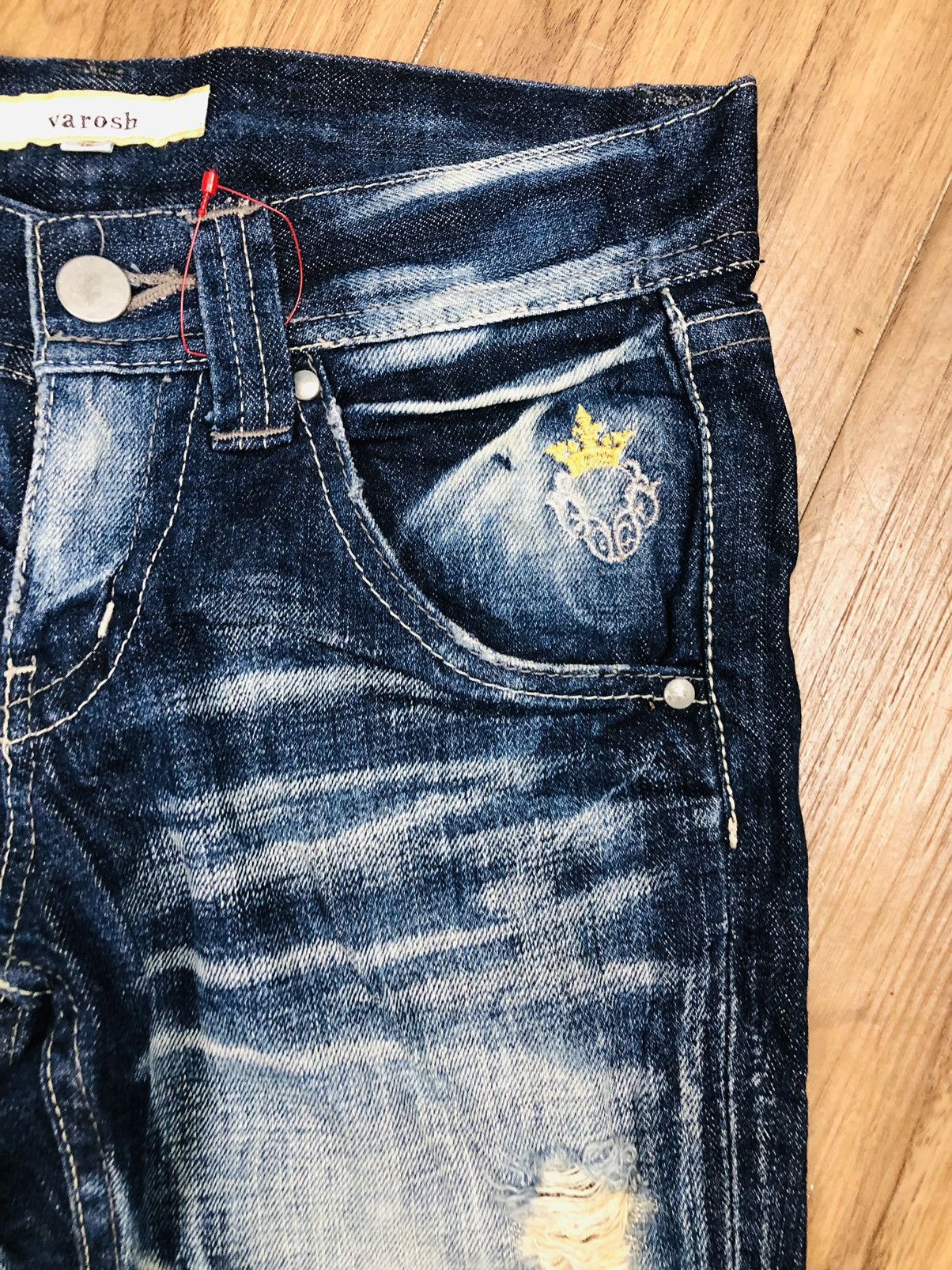 If Six Was Nine Varosh Designer Ripped Jeans with Ankle Zips (40) Size 42" / US 20 - 8 Thumbnail