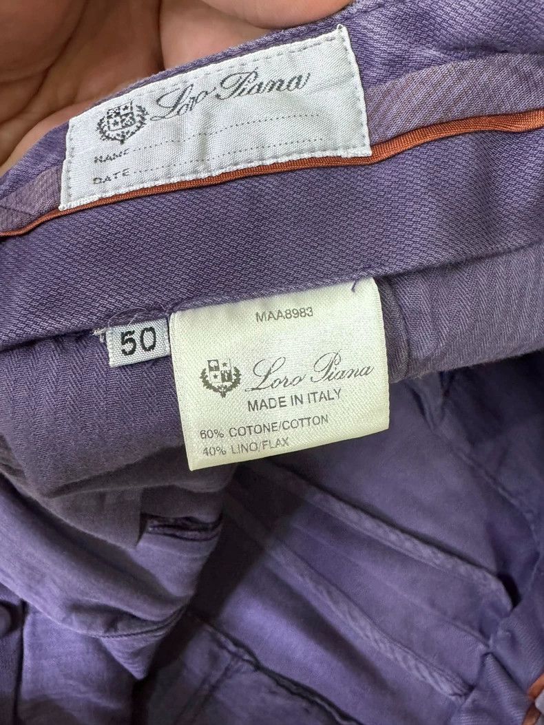 Loro Piana LORO PIANA Cotton and hemp casual pants Size 34" / US 12 / IT 48 - 3 Thumbnail