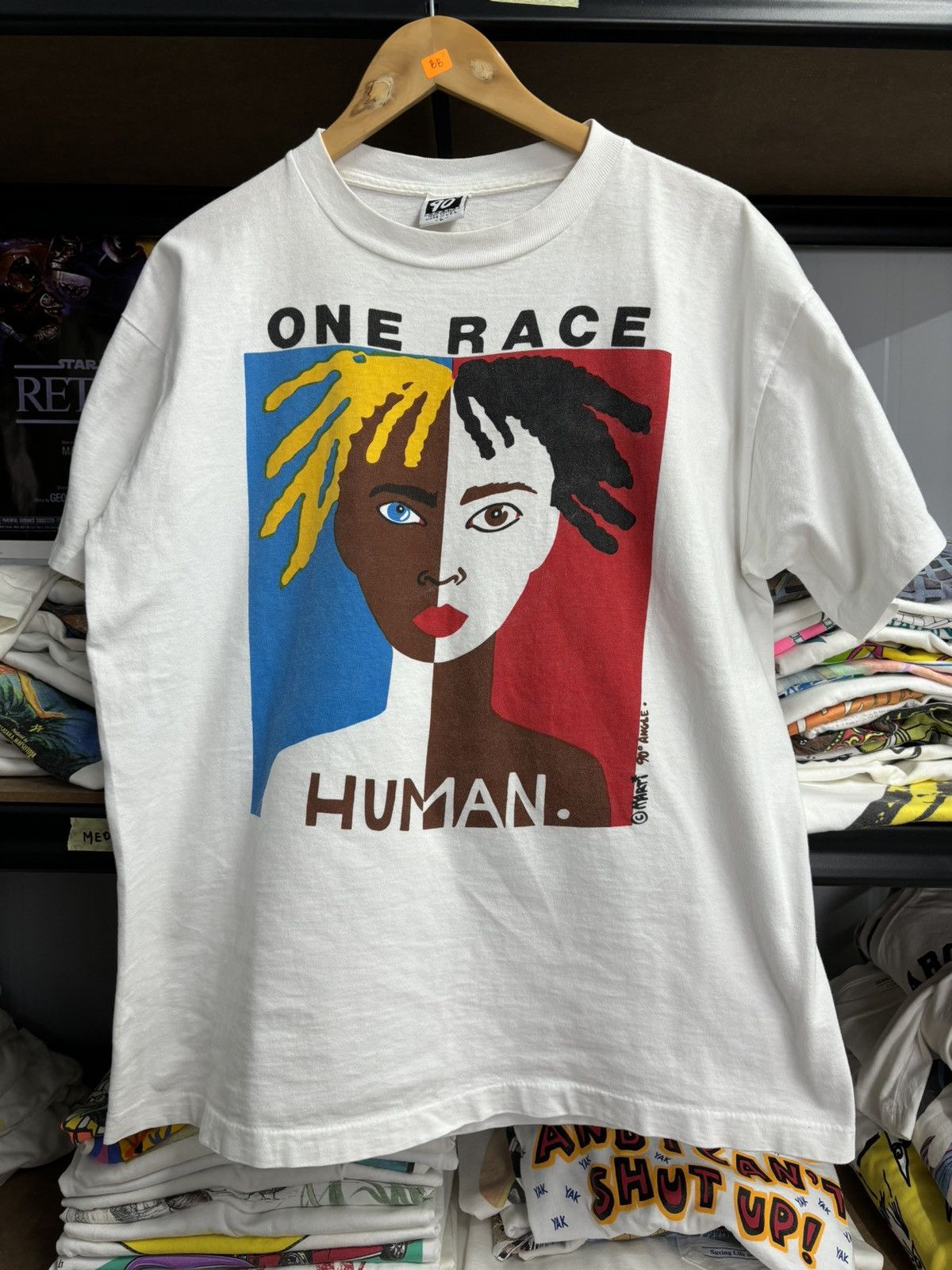 Vintage VERY RARE! Vintage 90’s One Race Human Promo AntiRacism Size US L / EU 52-54 / 3 - 3 Thumbnail
