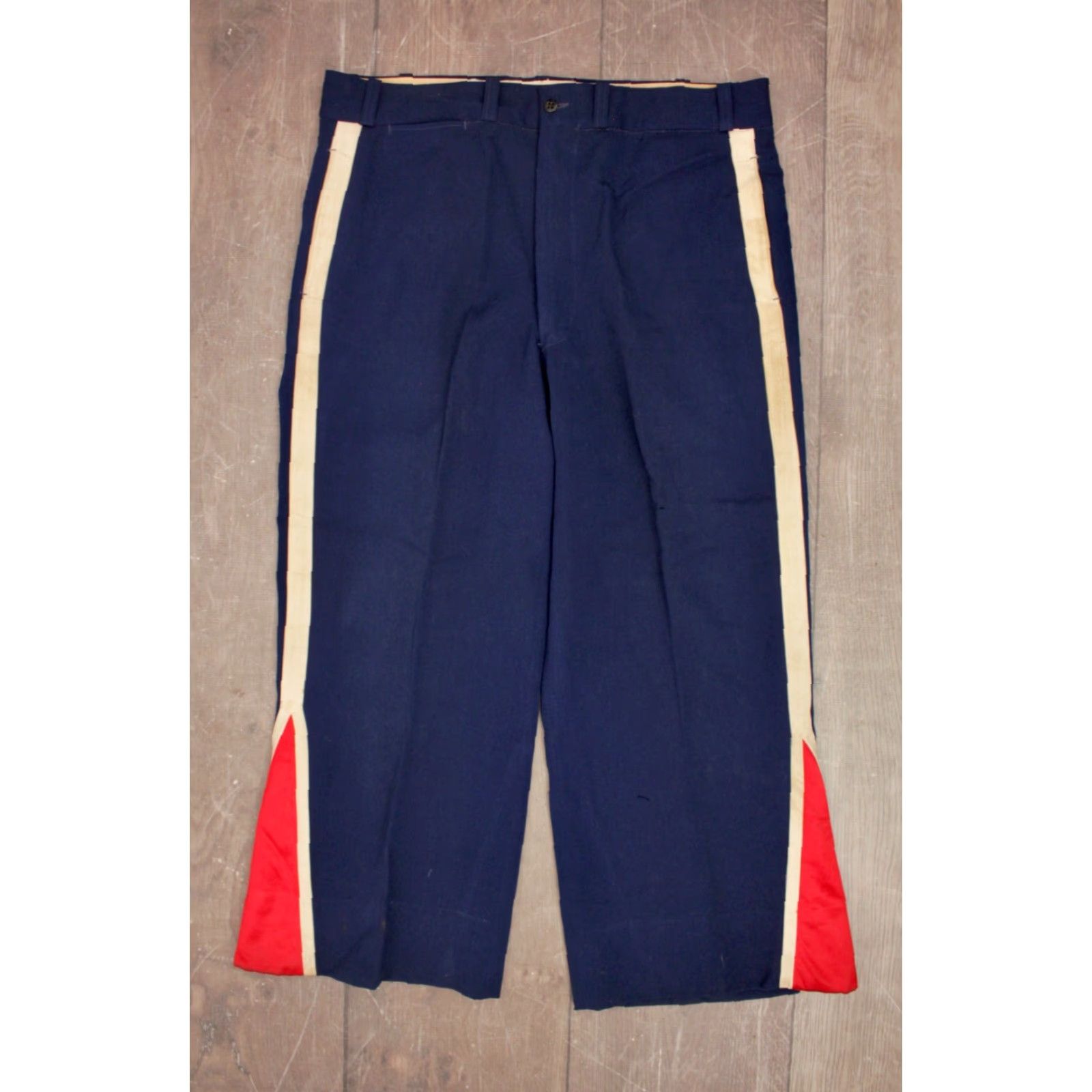 Vintage Vintage Craddock Uniform Men’s VTG 50s Blue & Red Band Uniform Flared Pants 38x26.5 Wool 1950s Inseam 26.5 Mens Size US 38 / EU 54 - 2 Thumbnail