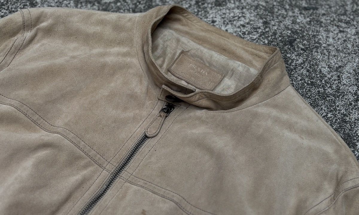 Prada 2009 Suede Leather Jacket Size US L / EU 52-54 / 3 - 2 Thumbnail