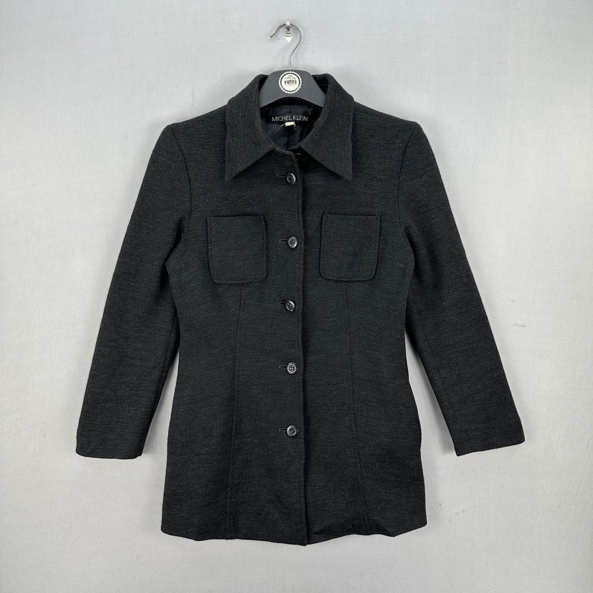 Michel Klein Vintage 80's Michel Klein Archive Wool Jacket for Ladies Size XXS / US 00 / IT 34 - 1 Thumbnail